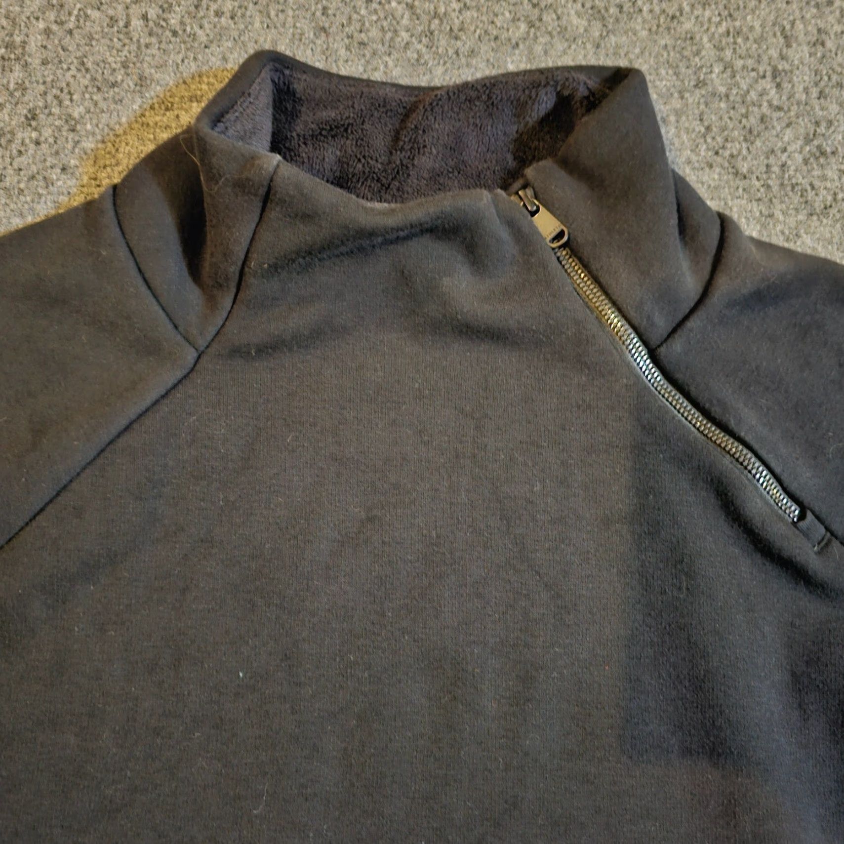 Athleta Athleta Sweater Womens Medium Black Cozy Karm Asym Open Zipper Casual Size M / US 6-8 / IT 42-44 - 2 Thumbnail