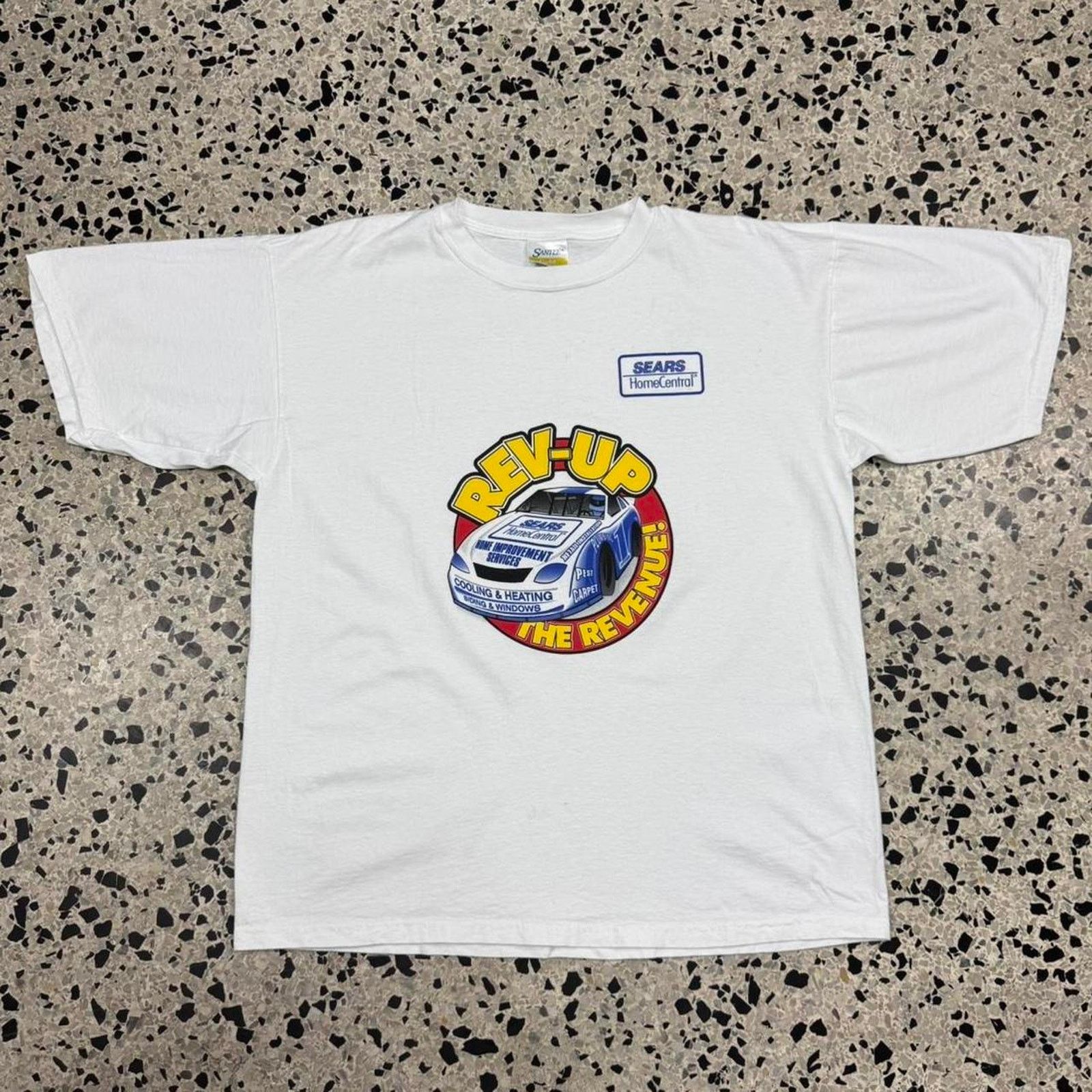 NASCAR × Sears × Vintage VINTAGE 90S Y2K SEARS RACING REV-UP THE REVENUE NASCAR TEE: Size US XL / EU 56 / 4 - 1 Thumbnail