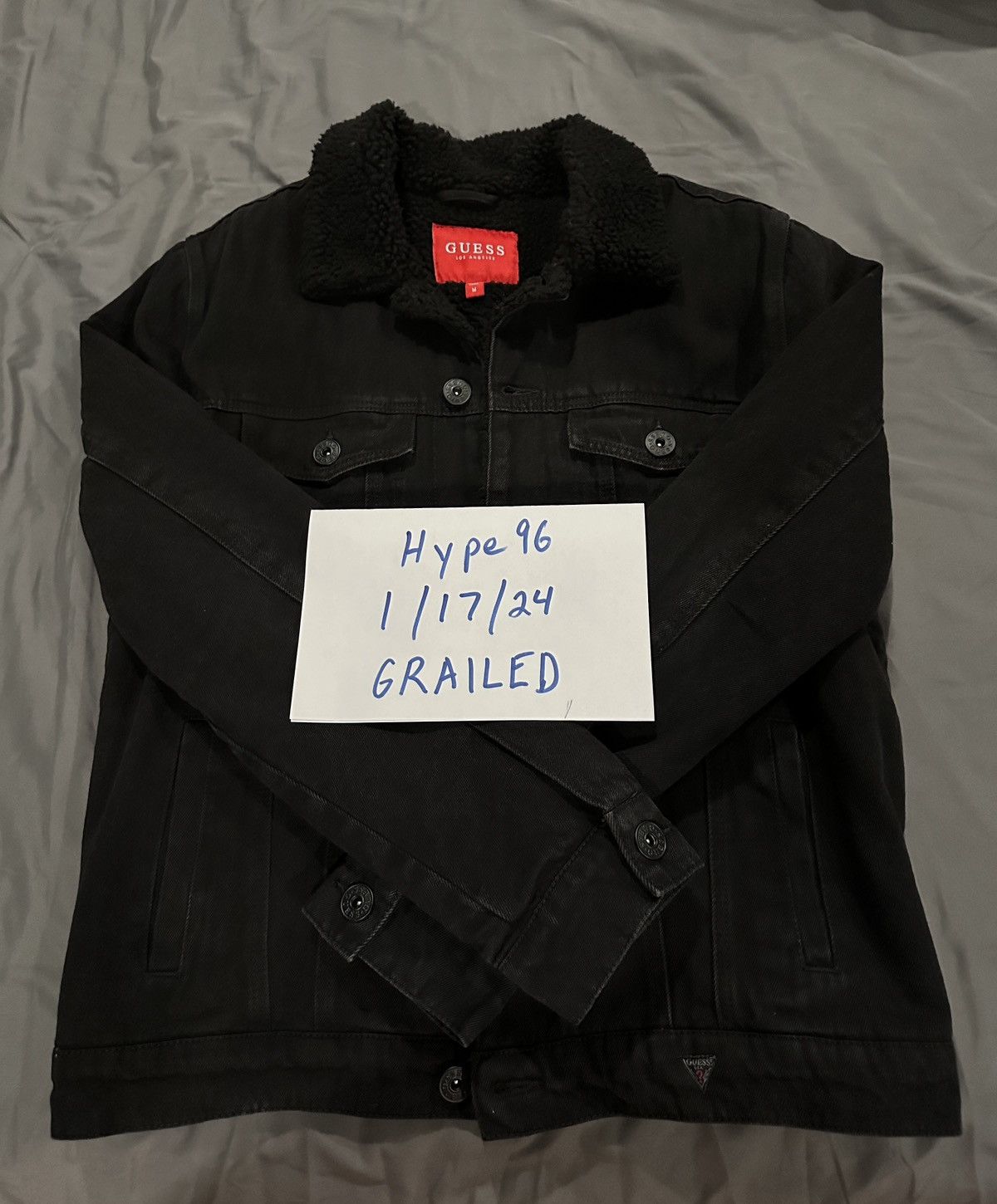 Guess × Vintage Guess Custom Denim Sherpa Jacket Tiger Size US M / EU 48-50 / 2 - 2 Thumbnail
