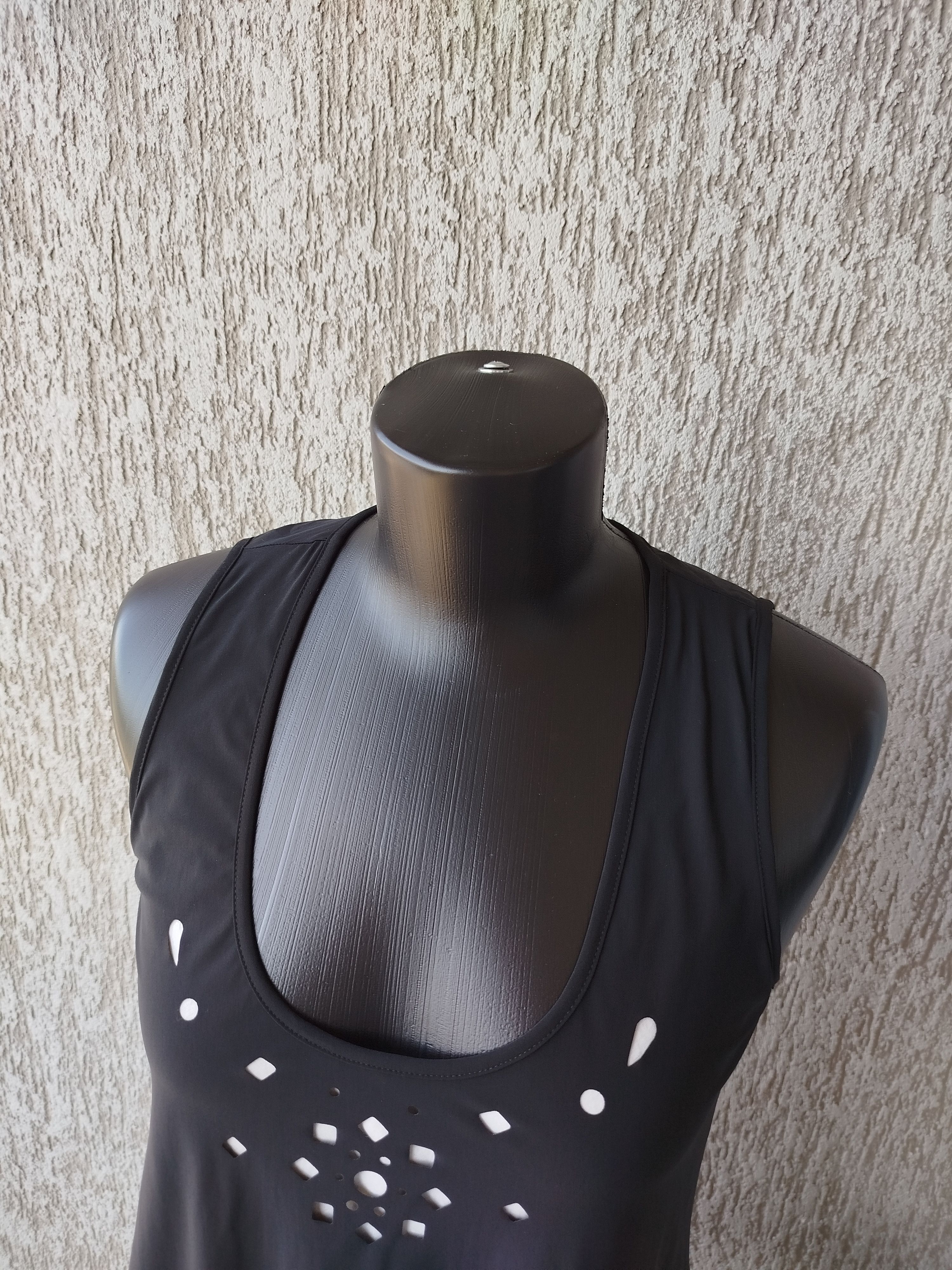 Marithe + Francois Girbaud High Use by Claire Campbell Dress Tunic Lase Cut Out Lined Size S / US 4 / IT 40 - 3 Thumbnail
