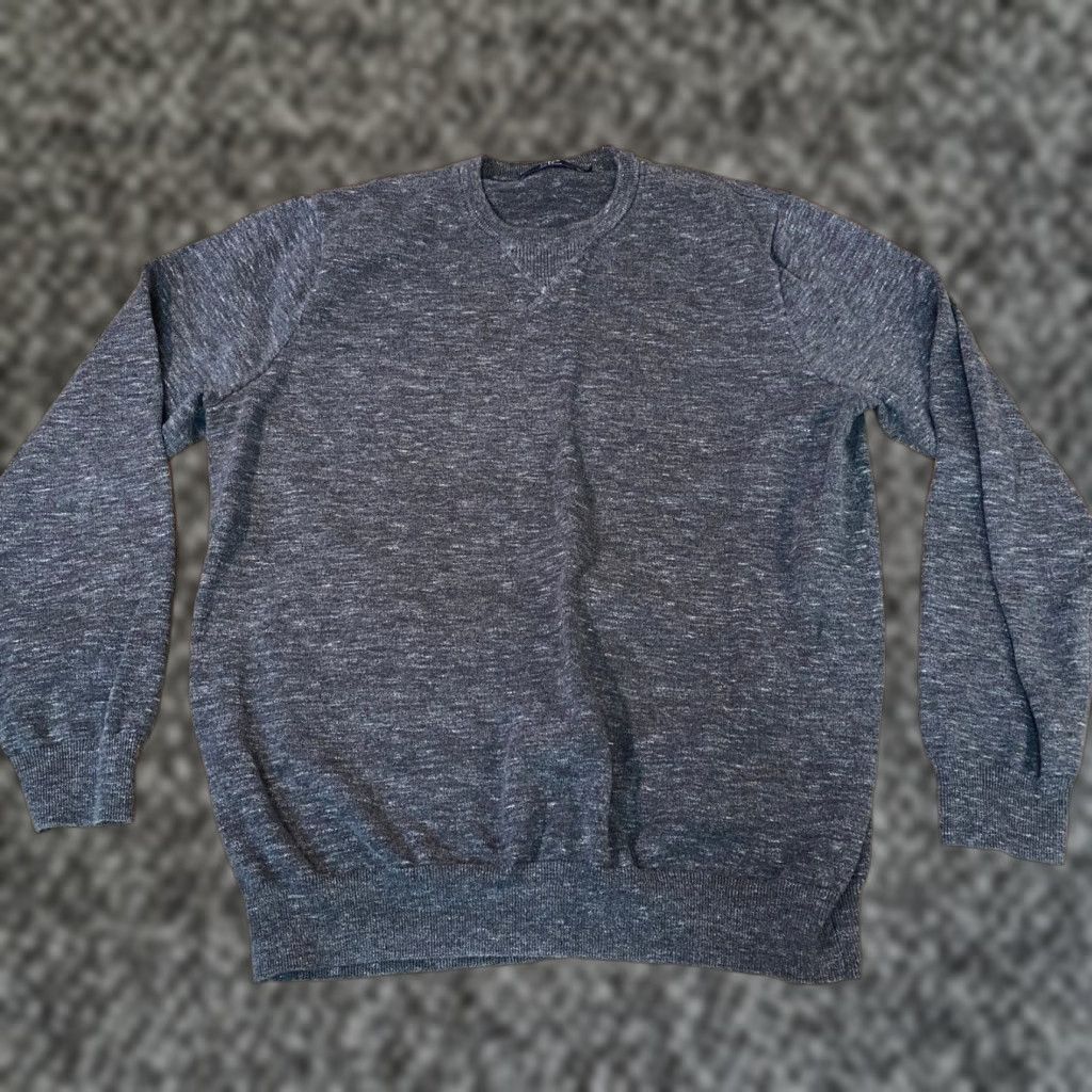 J.Crew J.Crew Mens Charcoal Grey Marled Cotton Crewneck Sweater XLT Tall Size US XL / EU 56 / 4 - 1 Thumbnail
