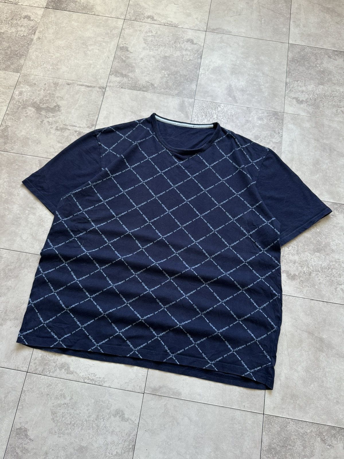 Vintage × Yves Saint Laurent Vintage 90s Yves Saint Laurent Ysl Monogram Blue T-Shirt Size US M / EU 48-50 / 2 - 3 Thumbnail