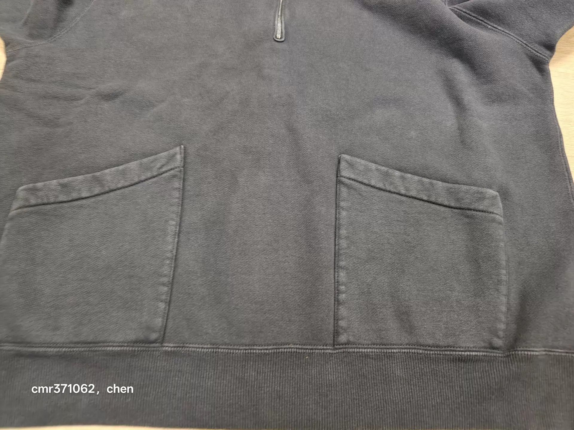 A.PRESSE A.PRESSE 26SS Vintage HalfZip Hoodie Black Dbl Zip Size US L / EU 52-54 / 3 - 8 Thumbnail