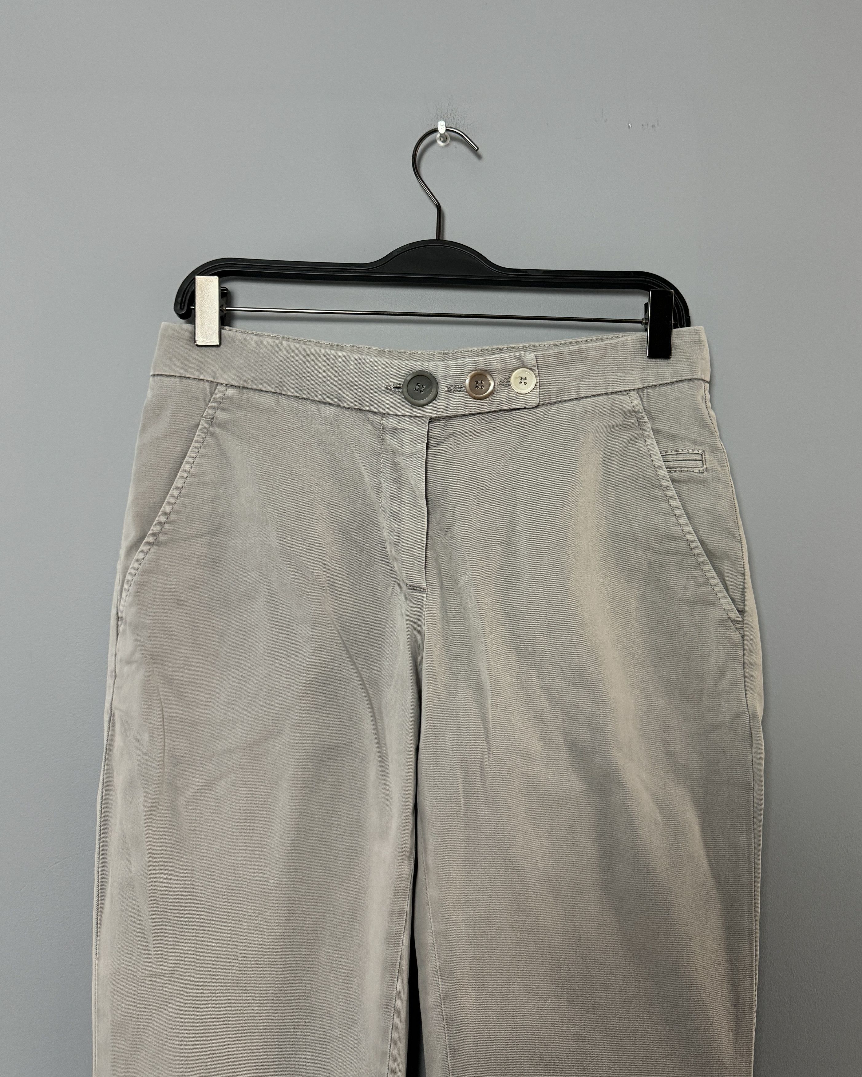 Brunello Cucinelli Women's Brunello Cucinelli Chino Pants Gray Size Ita 40 US 4 Size 27" / US 4 / IT 40 - 3 Thumbnail