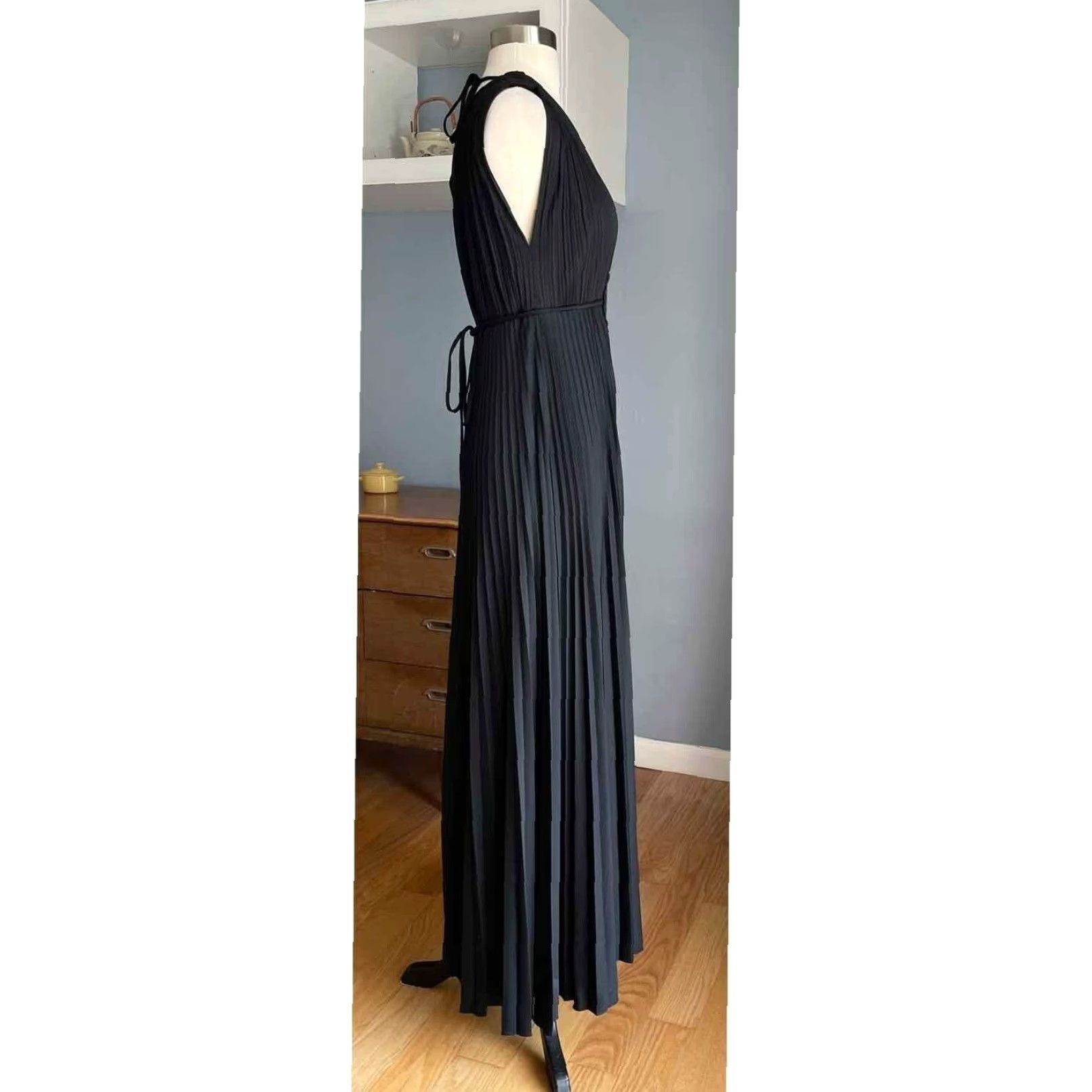 Vintage VINTAGE Jody T of California Maxi Dress Black Grecian Disco 70s S/M Womens 1970s Vintage Look Size S / US 4 / IT 40 - 4 Thumbnail
