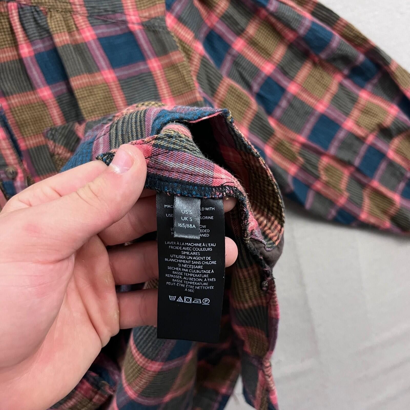 Other We The Free Plaid Button Down Women Small Pink Blue Tie Back Size S / US 4 / IT 40 - 4 Thumbnail