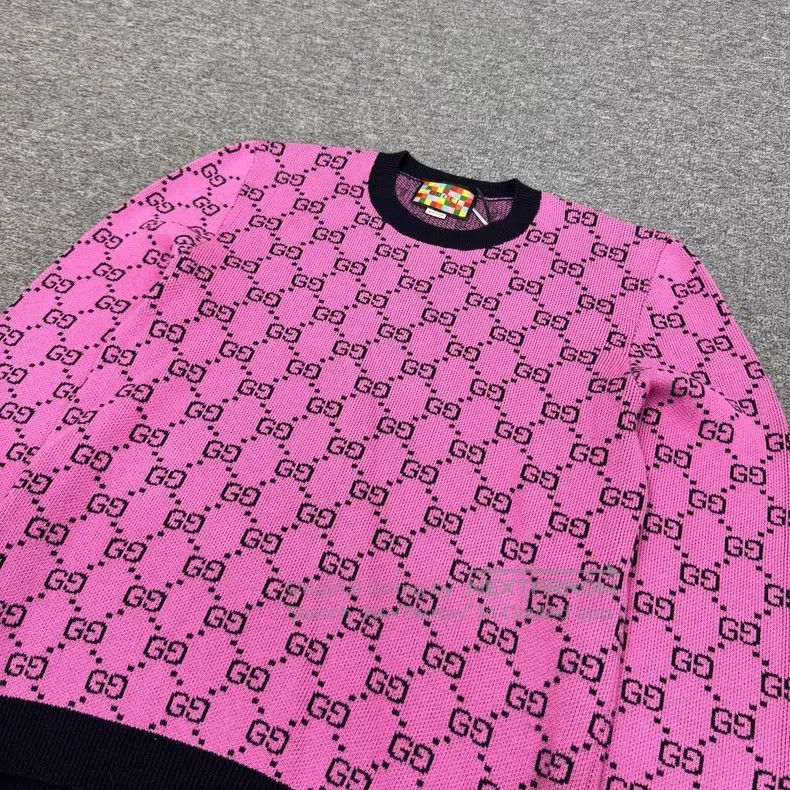 Gucci Gucci Double G Full Logo Knitted Sweater Size L / US 10 / IT 46 - 4 Thumbnail