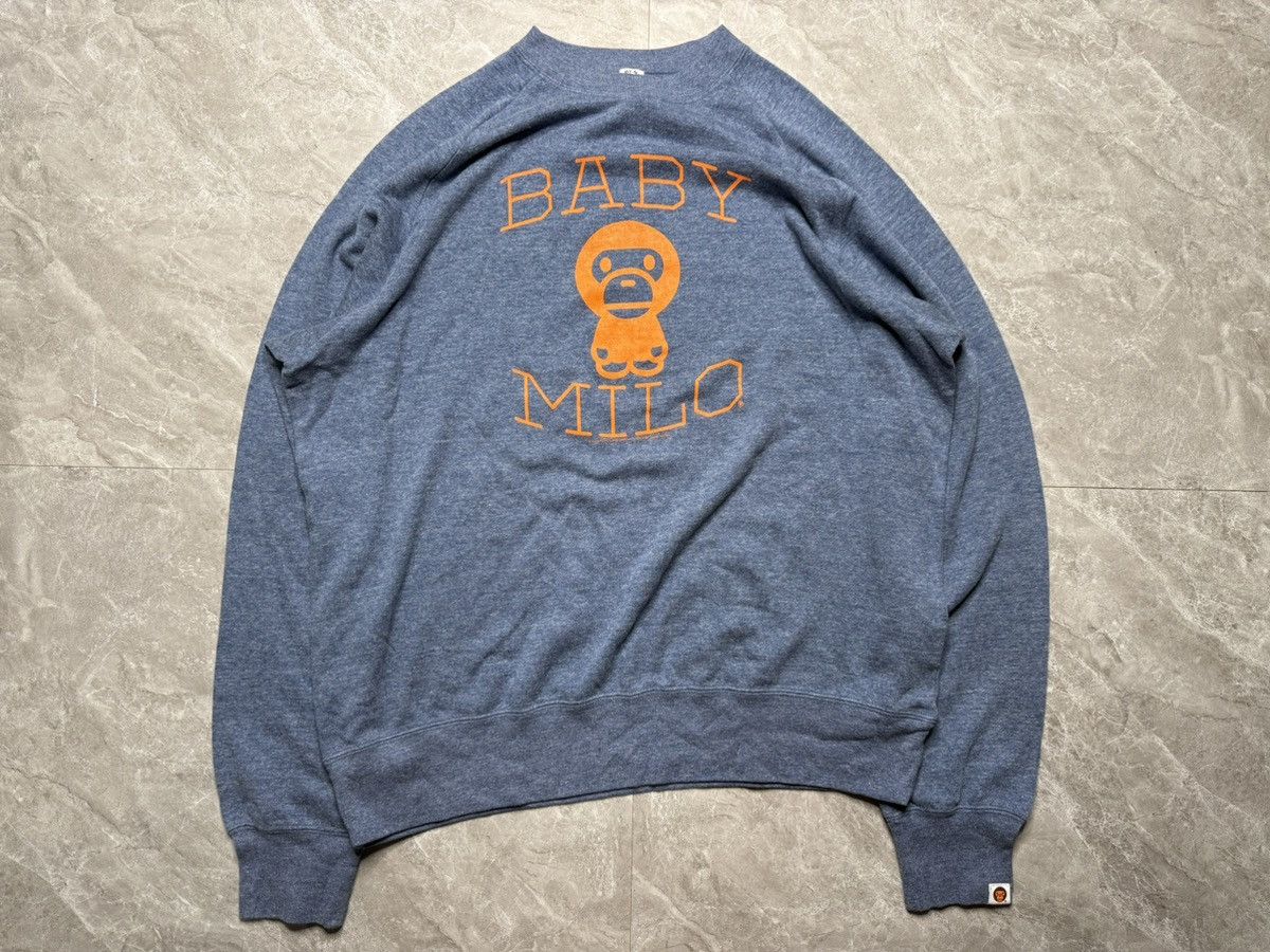 Bape OG Baby Milo Logo Sweatshirt acrylic cotton blend Size US L / EU 52-54 / 3 - 1 Thumbnail