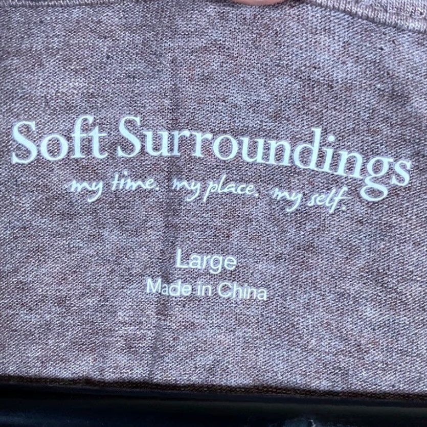 Soft Surroundings Soft Surroundings Womens Shirt Purple Scoop Neck Pullover Long Sleeve Tunic L Size L / US 10 / IT 46 - 6 Thumbnail