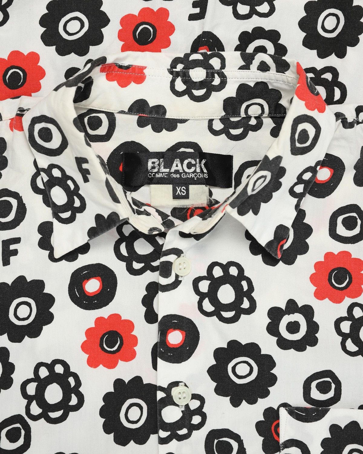 Comme des Garcons BLACK Comme des Garçons Graphic Flower Shirt (AD2013) Size XS / US 0-2 / IT 36-38 - 3 Thumbnail