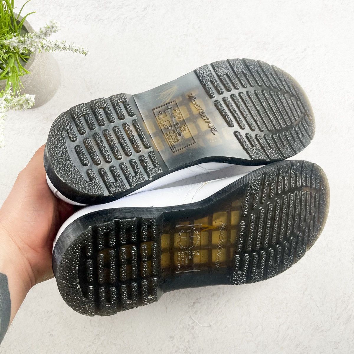 Dr. Martens Doc Martens White Patent Leather Croc Embossed Shoes Women Size US 9 / IT 39 - 5 Thumbnail
