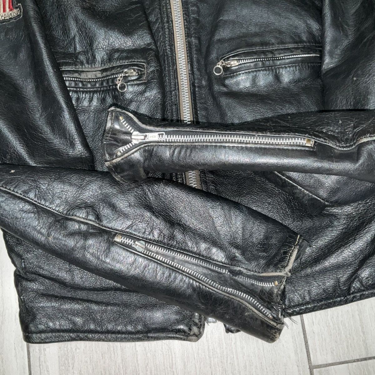 Harley Davidson Vintage Leather Harley Davidson Moto Jacket Size US XS / EU 42 / 0 - 6 Thumbnail