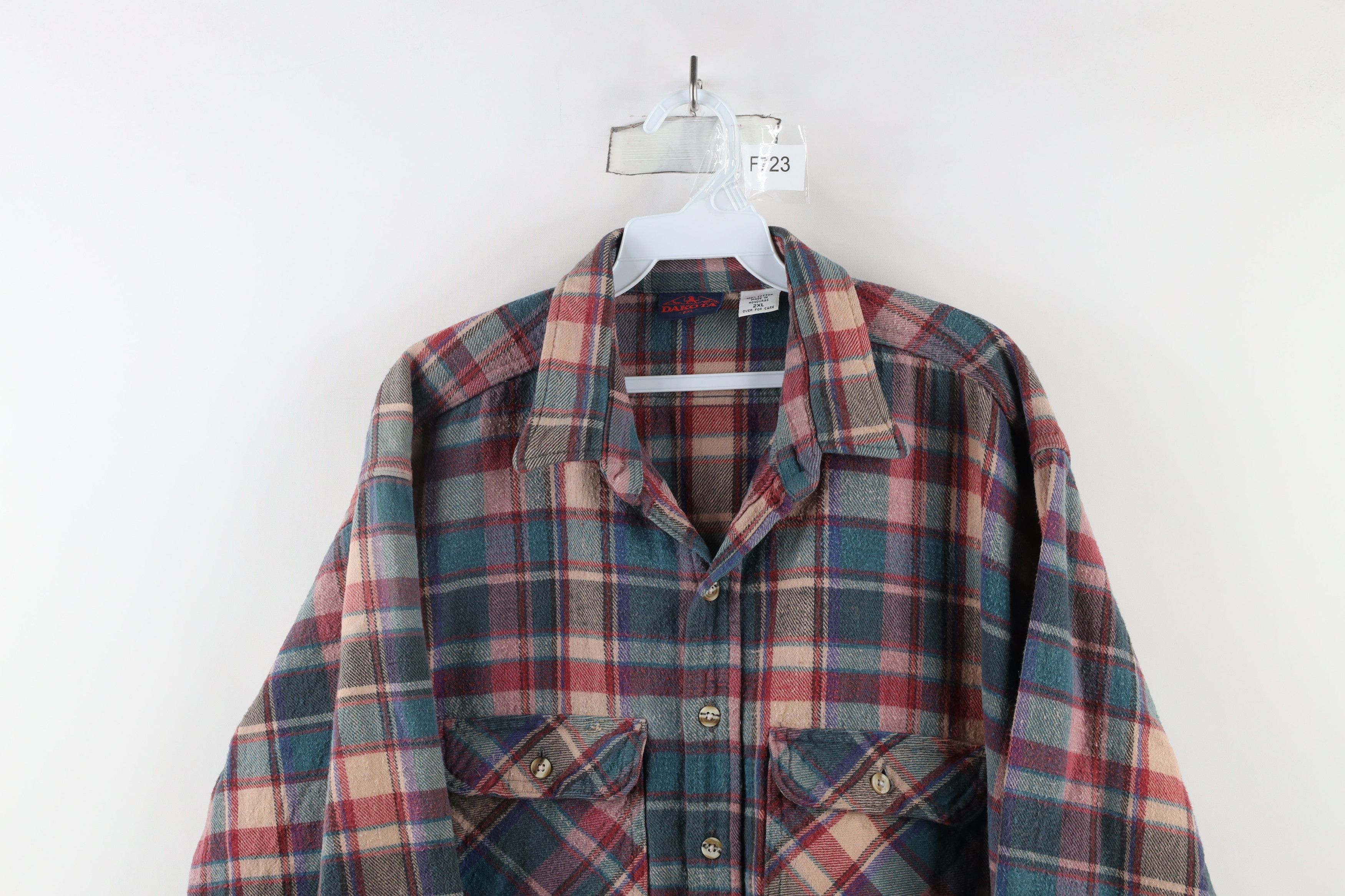 Vintage Vintage 90s Streetwear Heavyweight Button Shirt Plaid Size US XXL / EU 58 / 5 - 2 Thumbnail