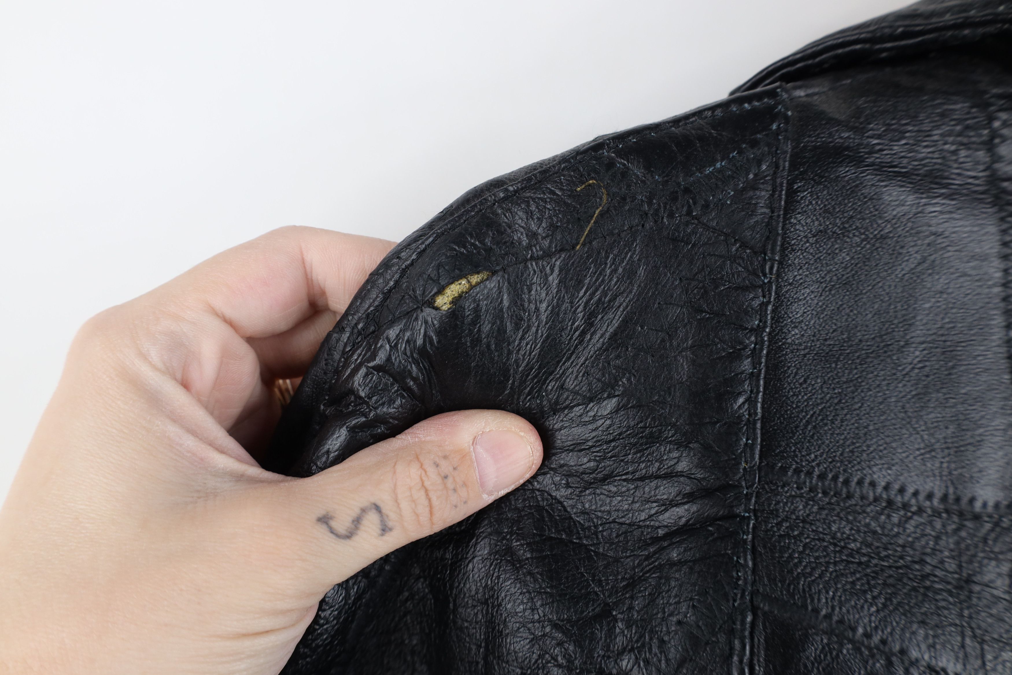 Vintage Vintage 90s Streetwear Belted Leather Trench Coat Jacket Size L / US 10 / IT 46 - 12 Thumbnail