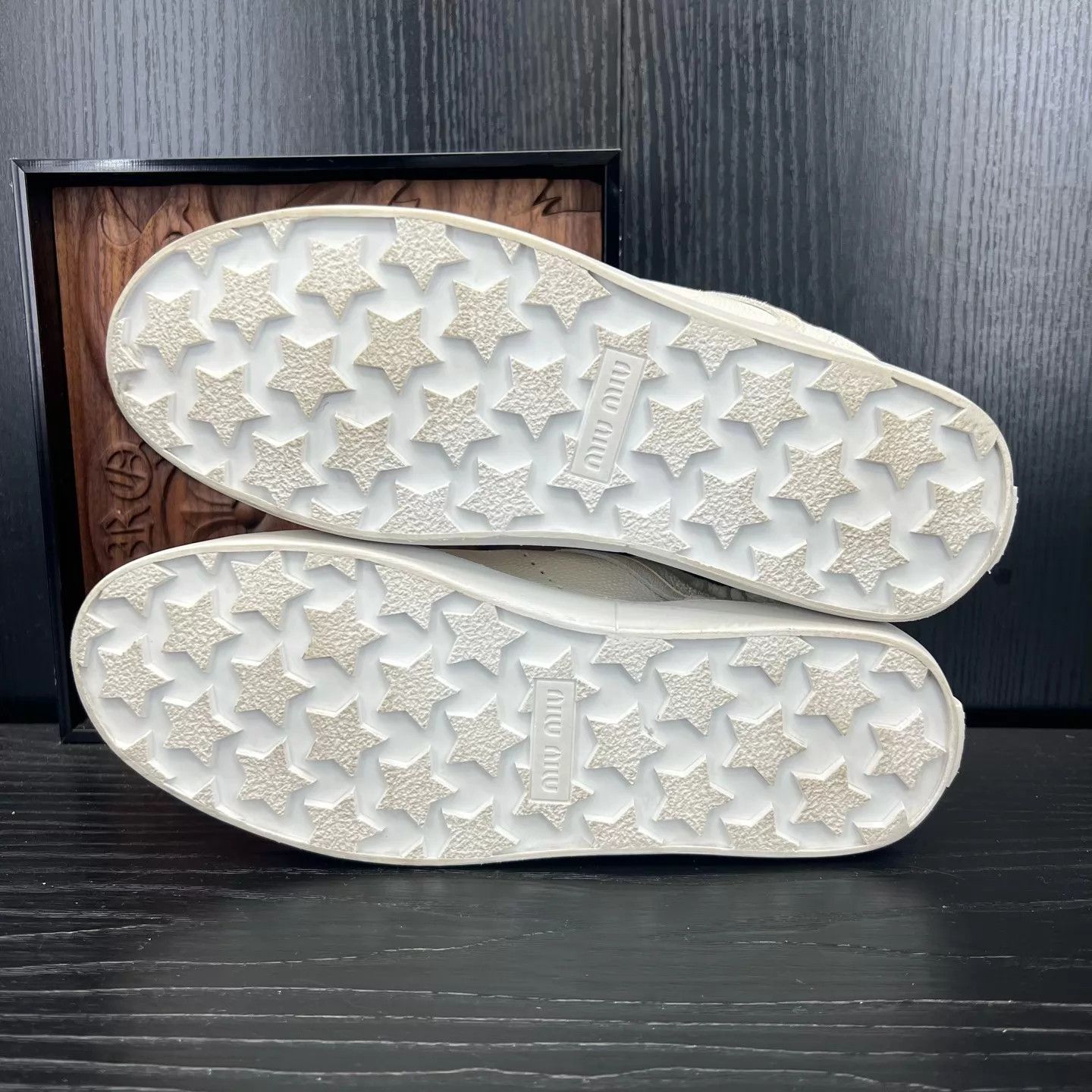 Miu Miu MIU MIU Deco Distressed White Sneakers 37 Size US 6.5 / IT 36.5 - 4 Thumbnail
