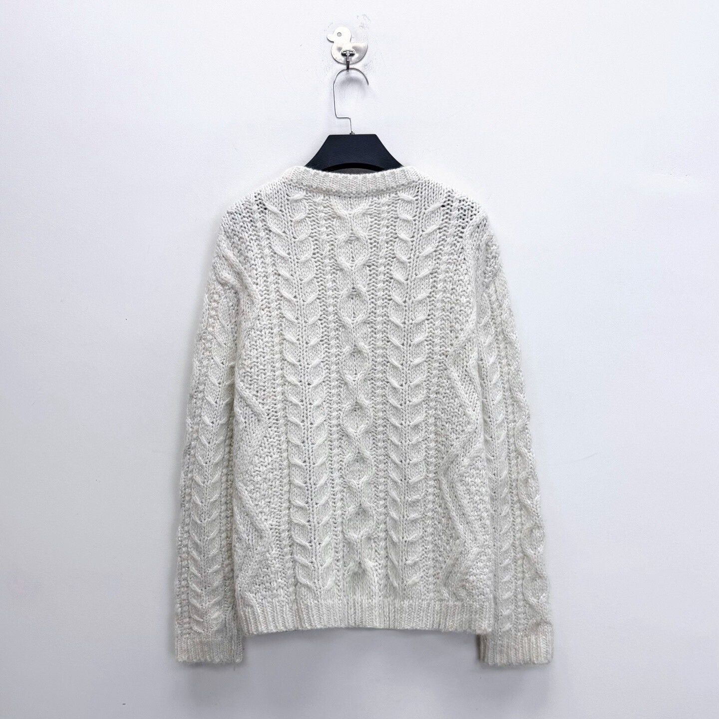 Valentino Valentino White Angora Blend Sequin Bow Sweater Size US S / EU 44-46 / 1 - 2 Thumbnail