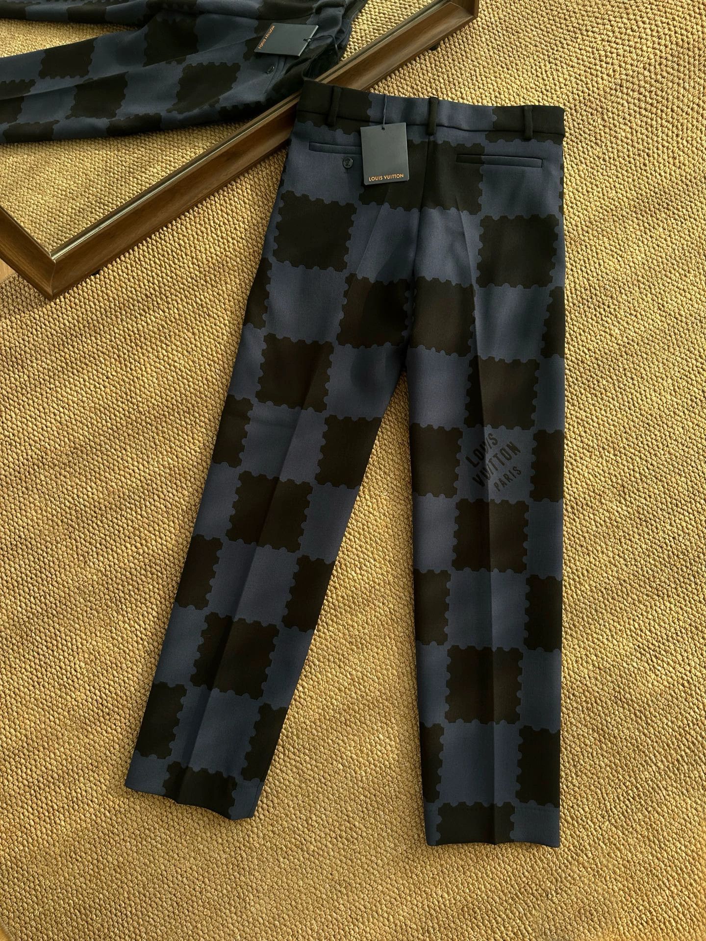 Louis Vuitton LV x NIGO 2 Monogram Trousers Navy 38 Size US 28 / EU 44 - 2 Thumbnail