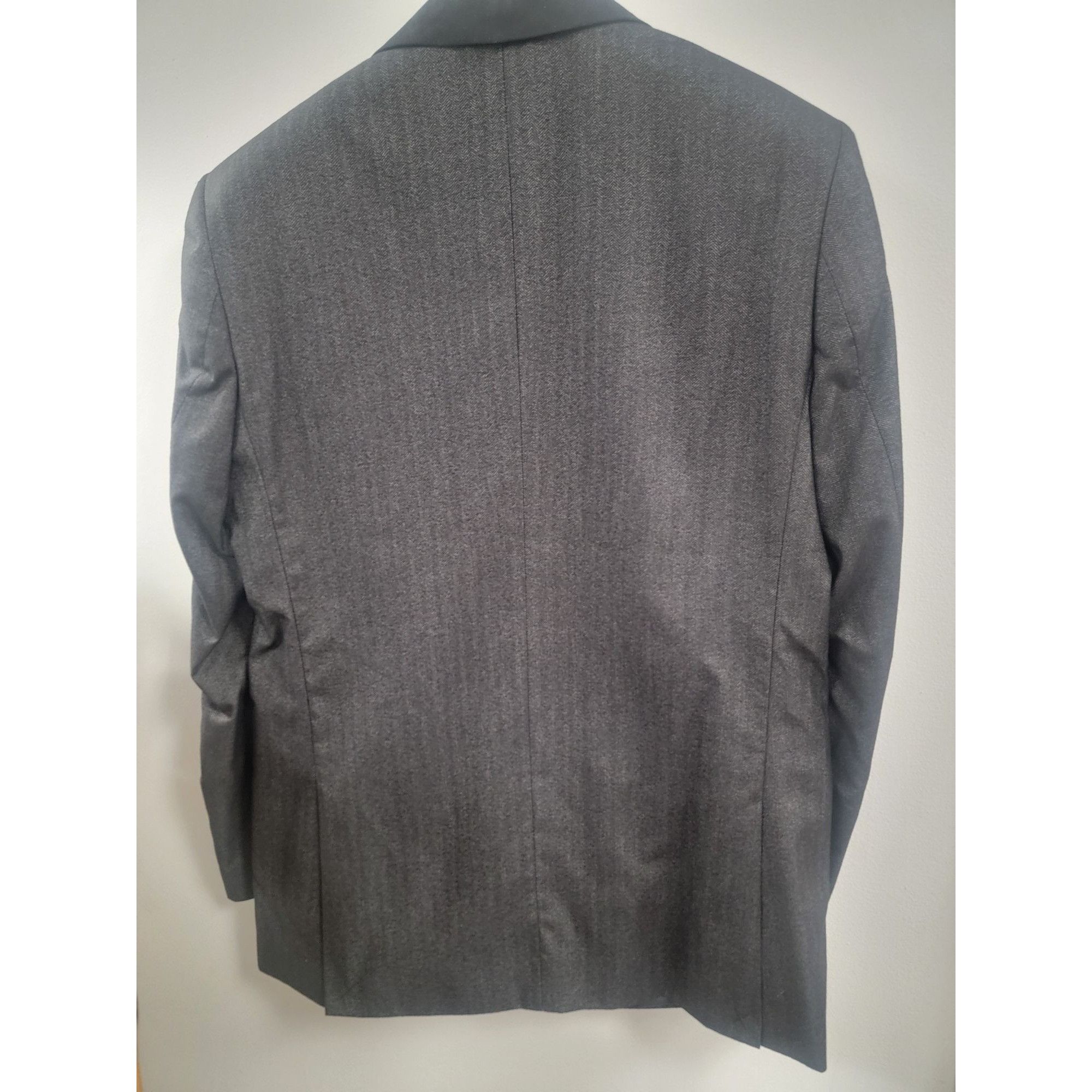 Other Business Class By Babani Mens Grey Herringbone Blazer Wool B Size 40R - 7 Thumbnail