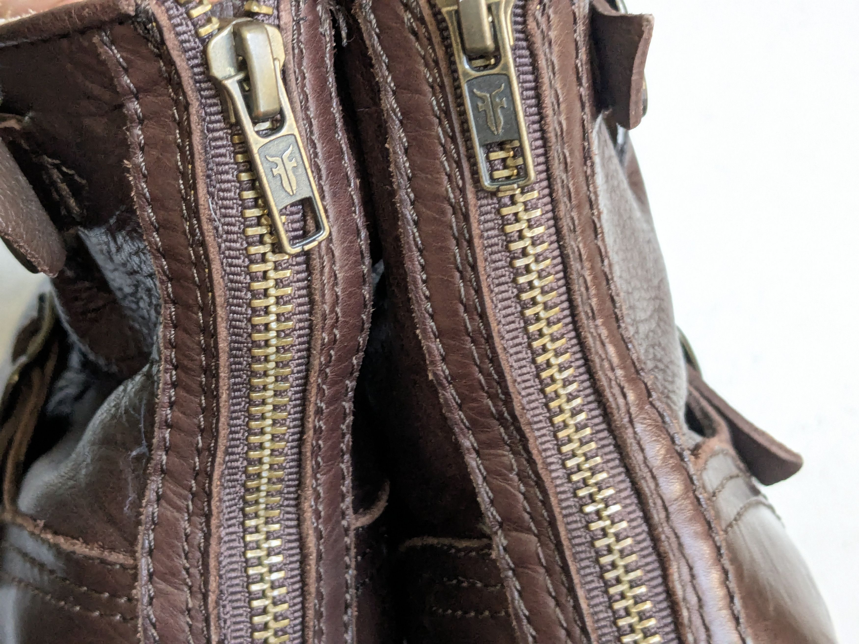 Frye Frye Engineer Boots Brown Leather 10 D Leather Buckle Size US 10 / EU 43 - 17 Thumbnail
