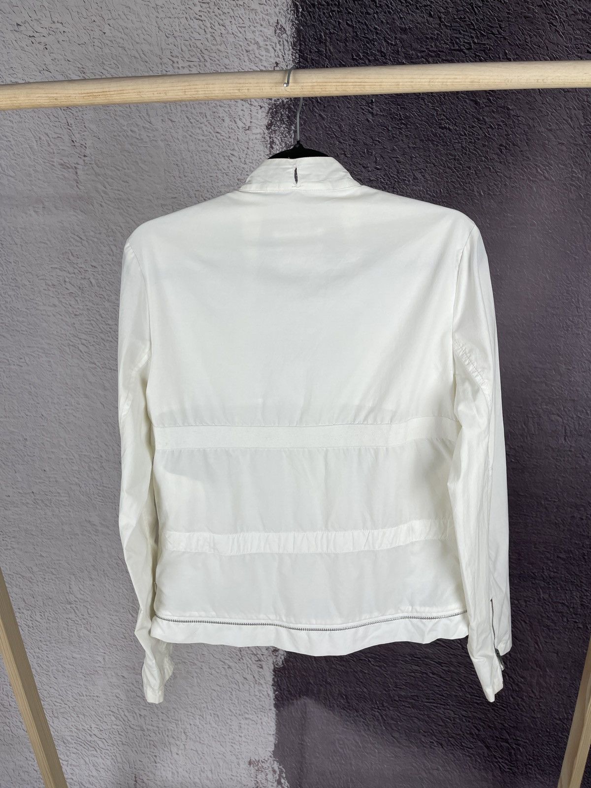Other Helmut Lang 2000 Resinated Cotton Bondage Biker Jacket white Size M / US 6-8 / IT 42-44 - 10 Thumbnail