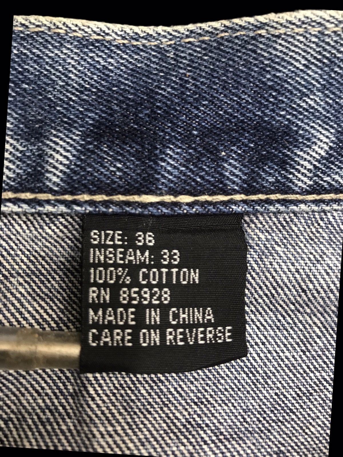Vintage 🔥SUPER BAGGY🔥Vintage Johnny Blaze Baggy THRASHED DENIM F24 Size US 36 / EU 52 - 10 Thumbnail