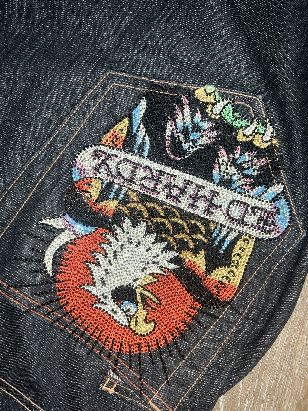 Ed Hardy Ed hardy rinestone vintage jeans Size US 38 / EU 54 - 1 Thumbnail