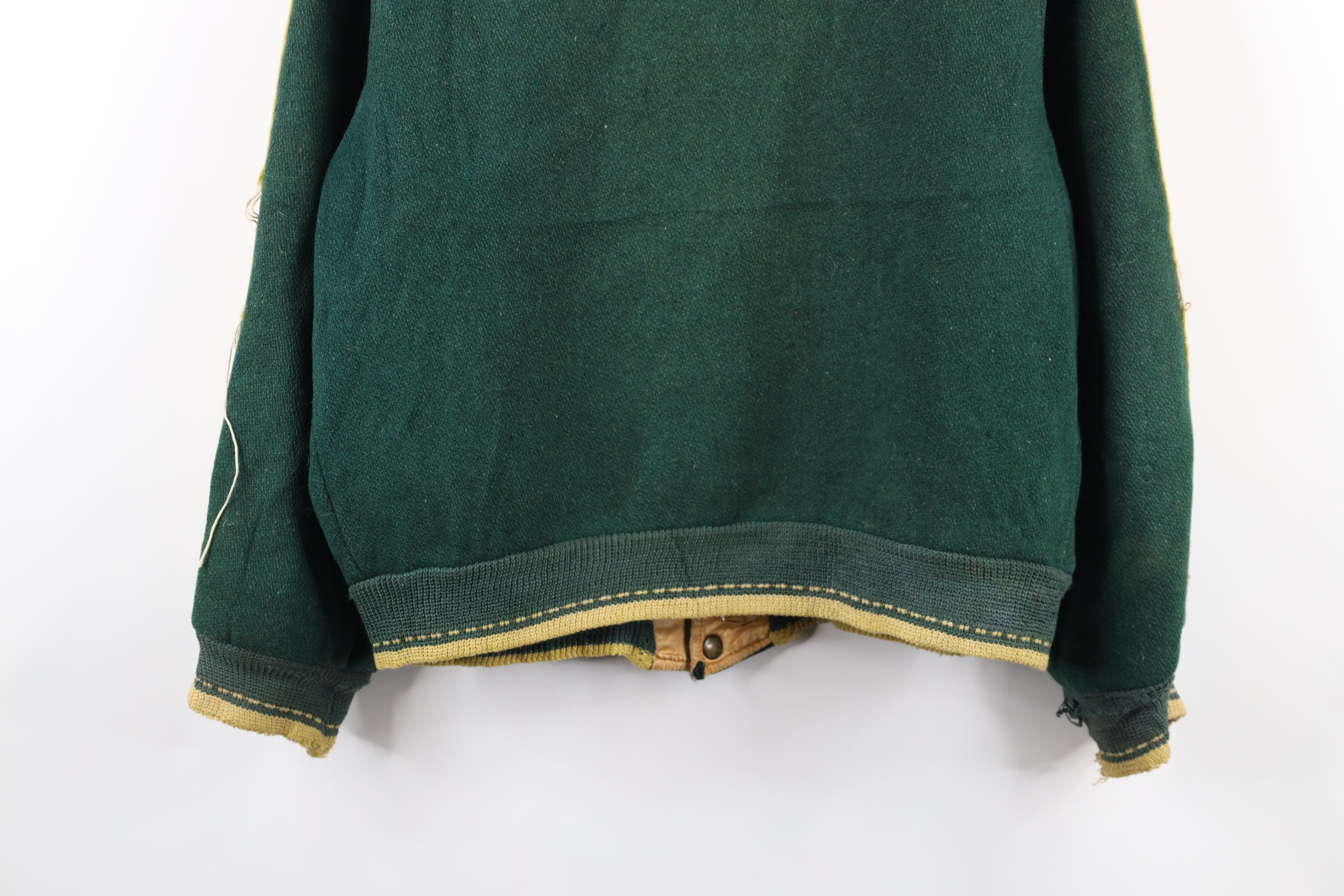 Vintage Vintage 40s 50s Streetwear Wool Varsity Jacket Green USA Size US M / EU 48-50 / 2 - 19 Thumbnail