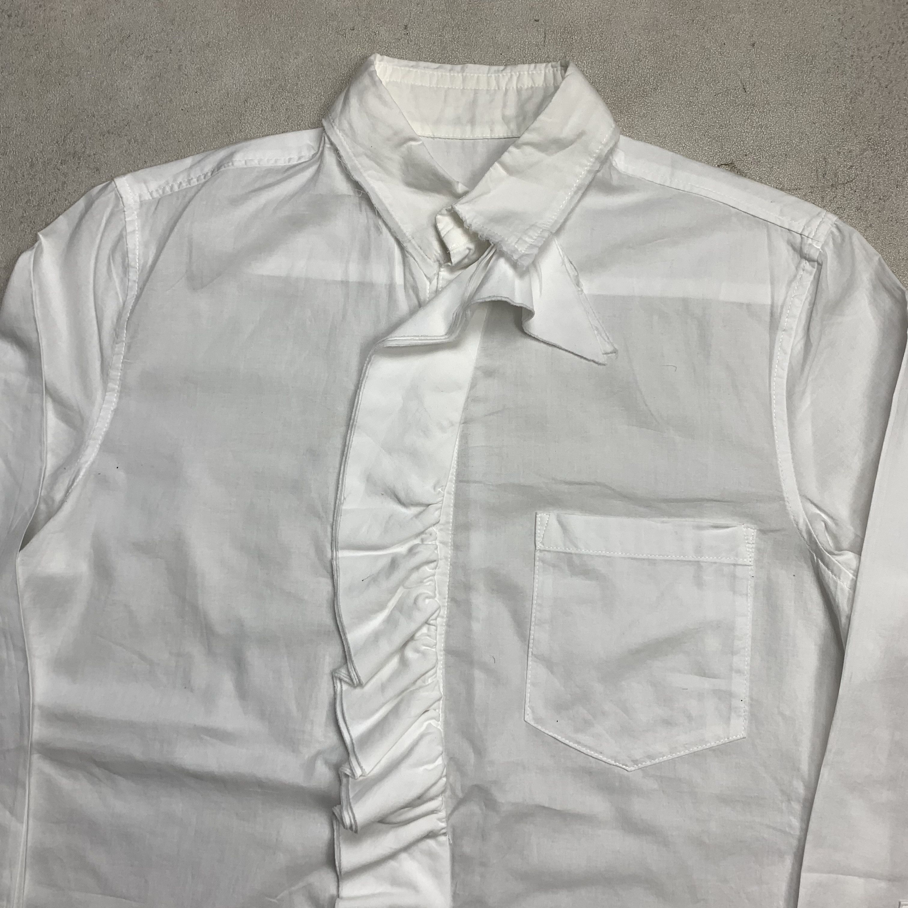 Yohji Yamamoto Y's Button Up Shirt Ruffle Frilled Placket Size S / US 4 / IT 40 - 3 Thumbnail