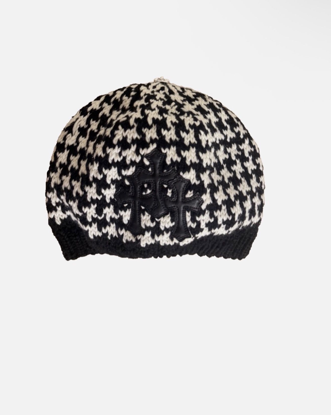 Chrome Hearts Chrome Hearts Houndstooth Beanie Cross Patch Size ONE SIZE - 1 Thumbnail