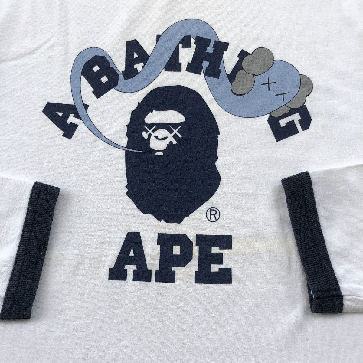 Bape × Kaws Bape x Kaws Bendy College Long Sleeve Tee Size US M / EU 48-50 / 2 - 2 Thumbnail