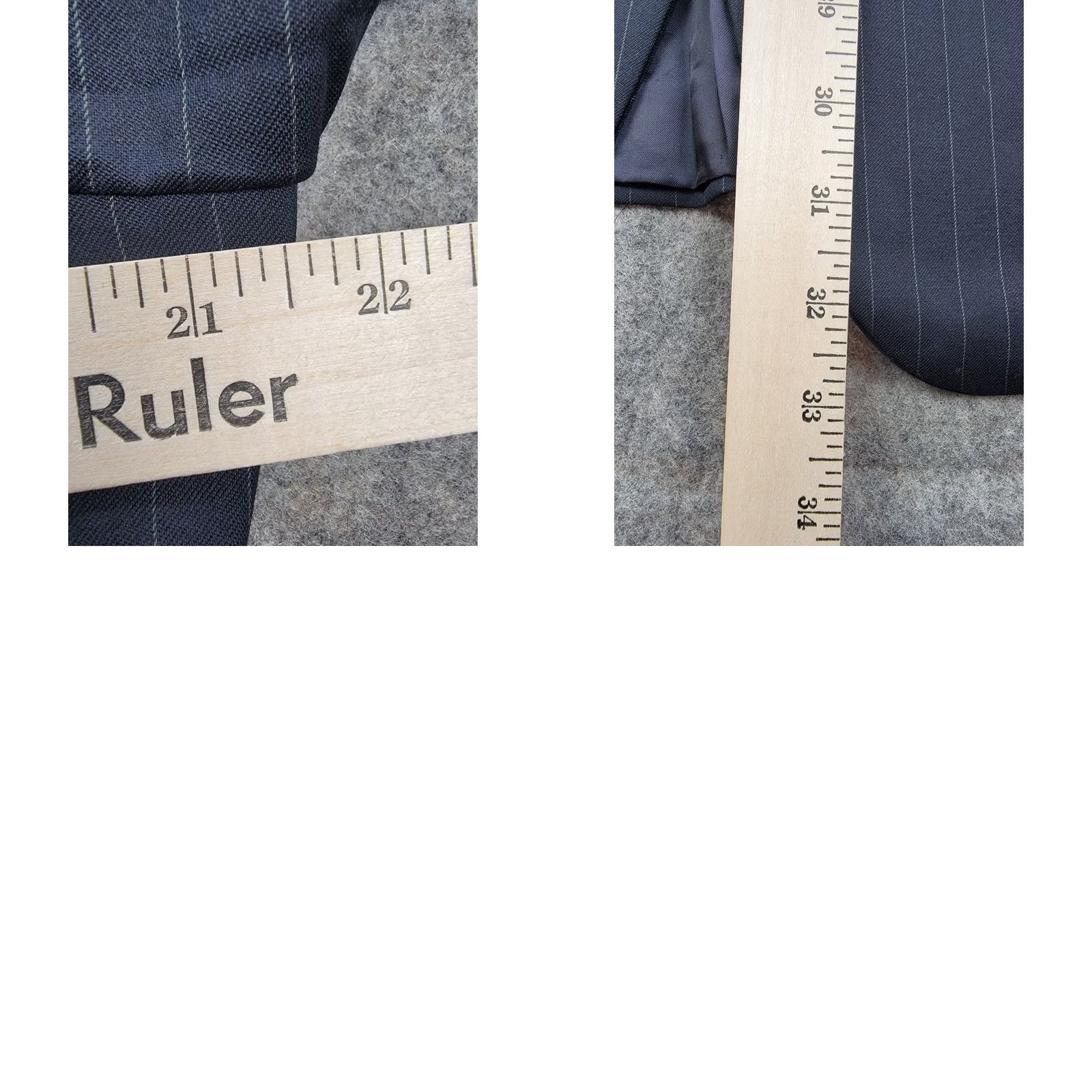 Brooks Brothers Brooks Brothers Suit Jacket Mens 41R Blue Pinstripe Wool 100% Madison Size 42R - 10 Thumbnail