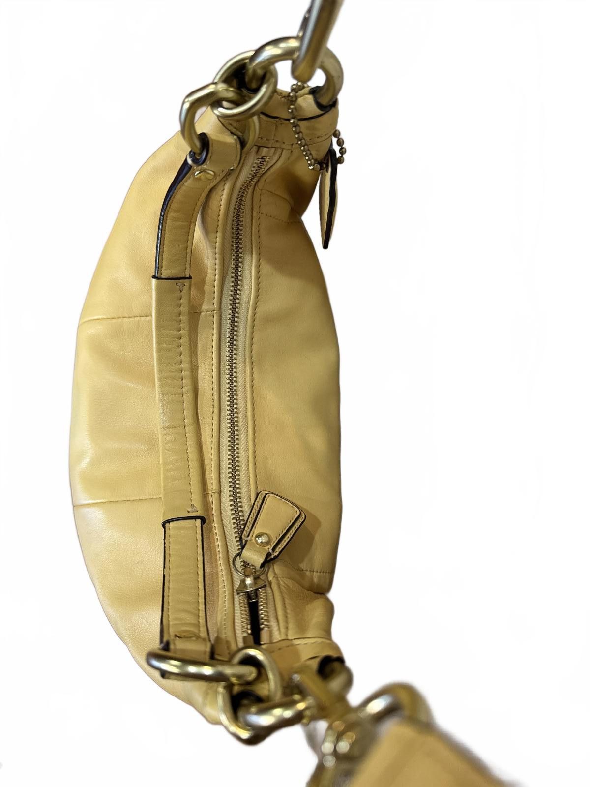 Coach Coach Yellow Leather Shoulder Bag Size ONE SIZE - 5 Thumbnail