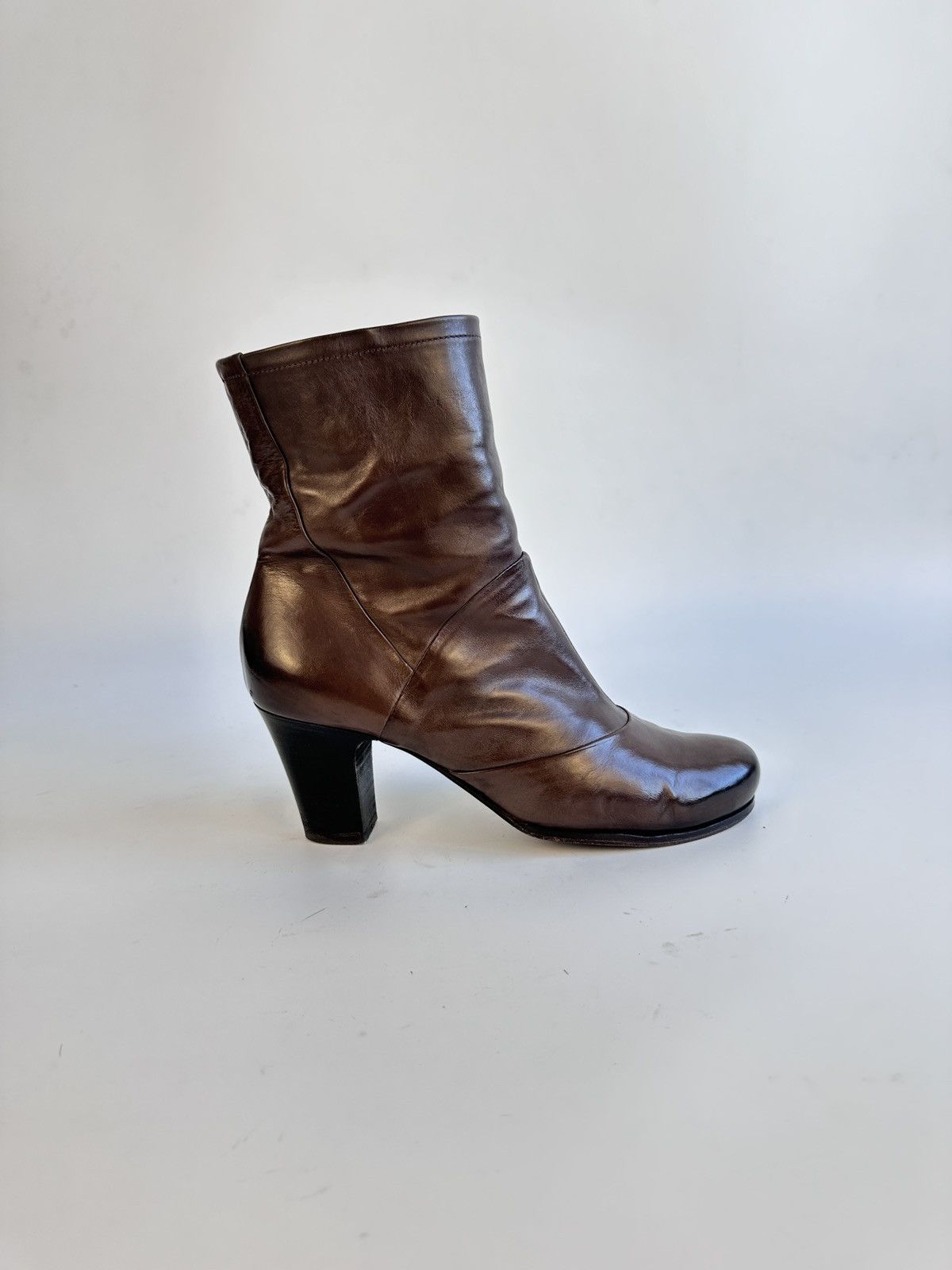 Other Alberto Fermani Brown Leather Ankle Boots Heels Size 37 Size US 7 / IT 37 - 10 Thumbnail