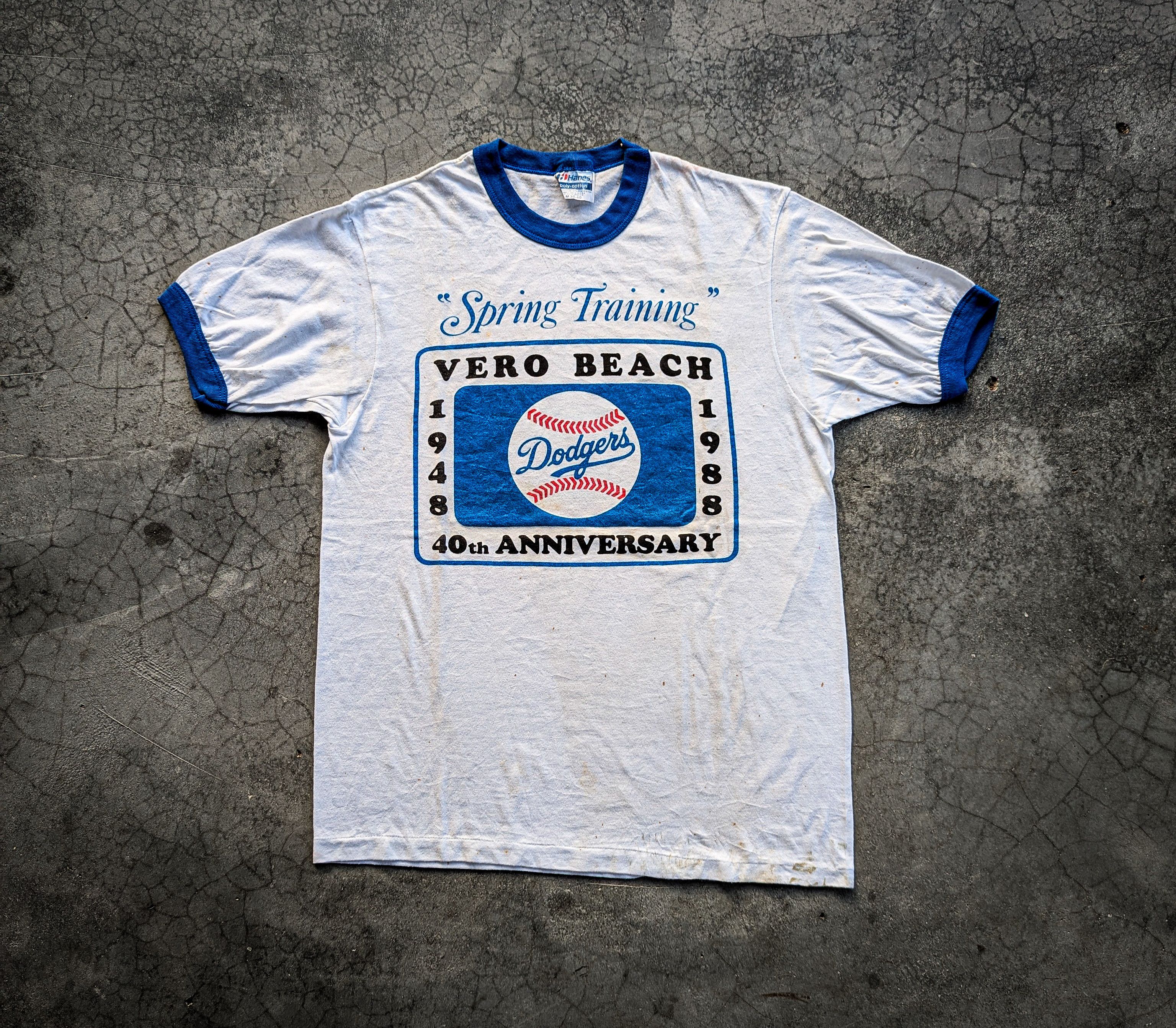 Vintage Vintage 80's Dodgers Los Angeles Baseball Ringer Size US M / EU 48-50 / 2 - 1 Thumbnail