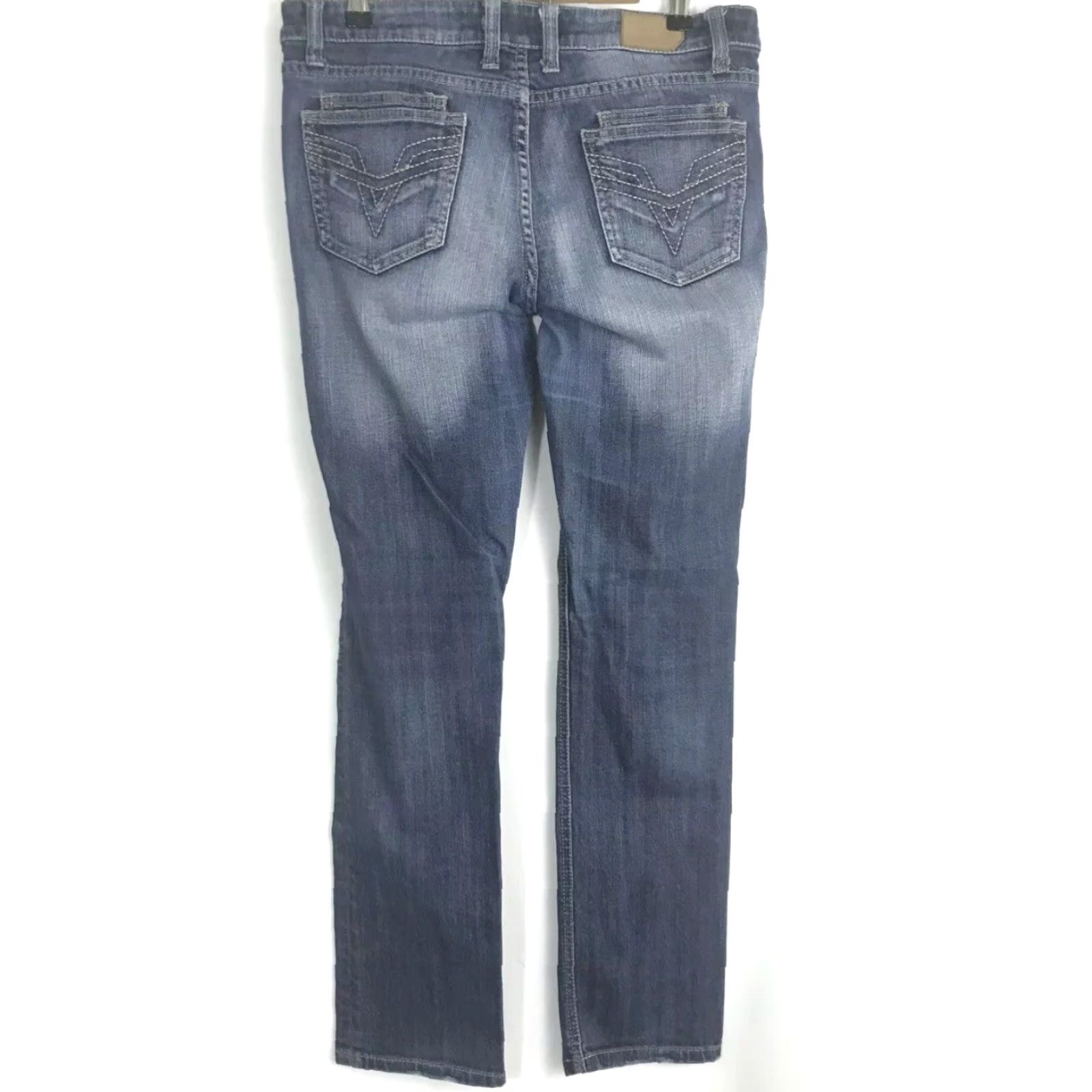 Vintage VIGOSS Jeans Womens 9 Distressed Skinny Straight Leg Blue Denim 32” Waisted 29” Inseam Size 30" / US 8 / IT 44 - 3 Thumbnail