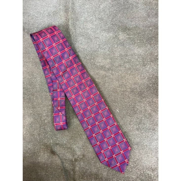 Ermenegildo Zegna Ermenegildo Zegna Geometric Silk Tie Cubes Made in Italy Size ONE SIZE - 3 Thumbnail