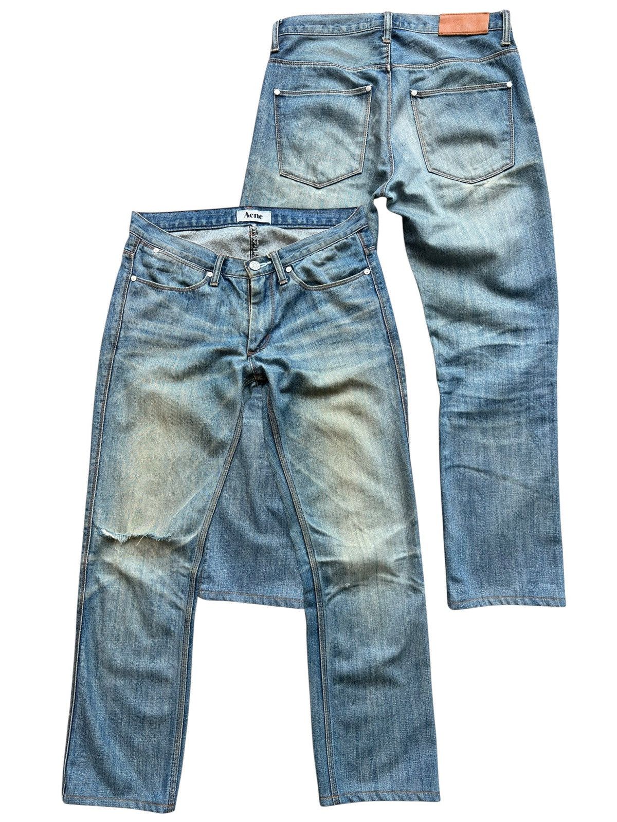 Acne Studios Vintage Acne Studios Distressed Mudwash Denim Jeans 32x27 Size 32" / US 10 / IT 46 - 1 Thumbnail
