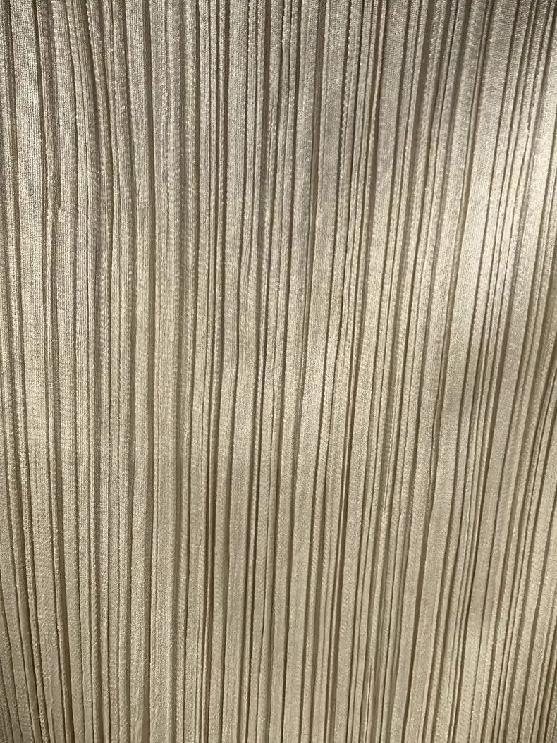 Issey Miyake Issey Miyake size:4 Beige gold pleated skirt Size 31" - 3 Thumbnail