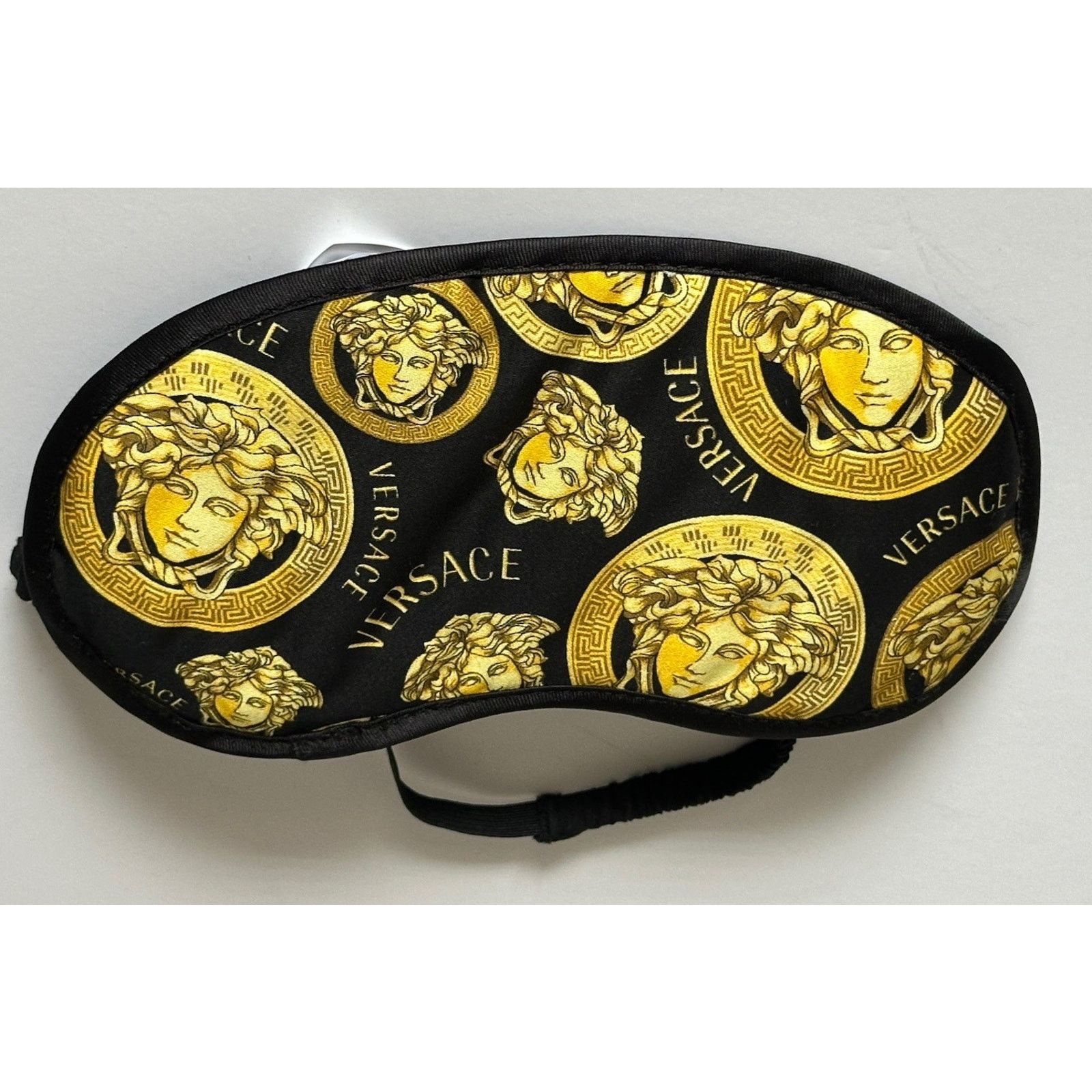 Versace Versace Black Gold Medusa Allover Print Sleep Mask ZMAS18107 Size ONE SIZE - 6 Thumbnail