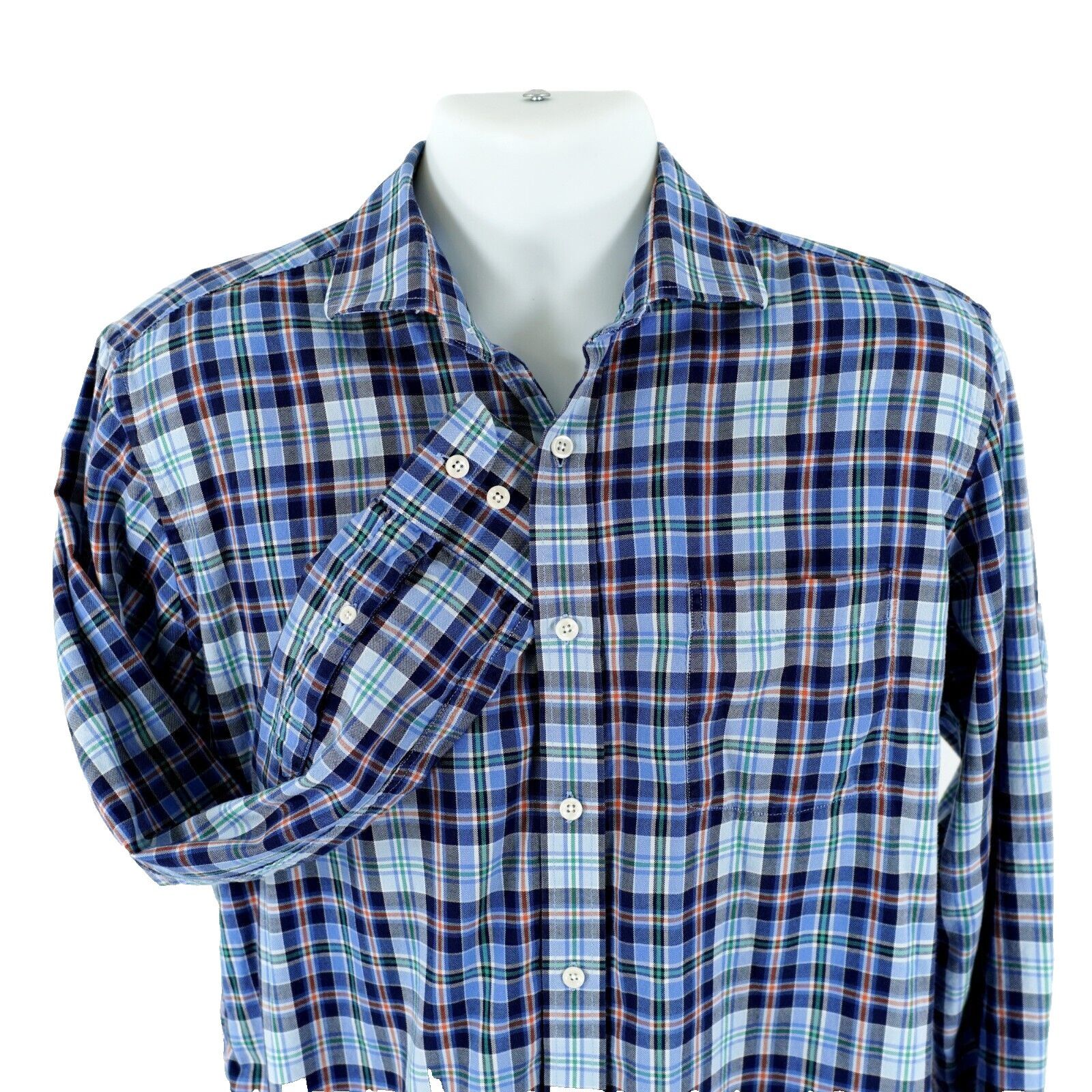 Other Southern Pines Flannel Plaid Blue Multi-Collared Collared Dr Size US M / EU 48-50 / 2 - 1 Thumbnail