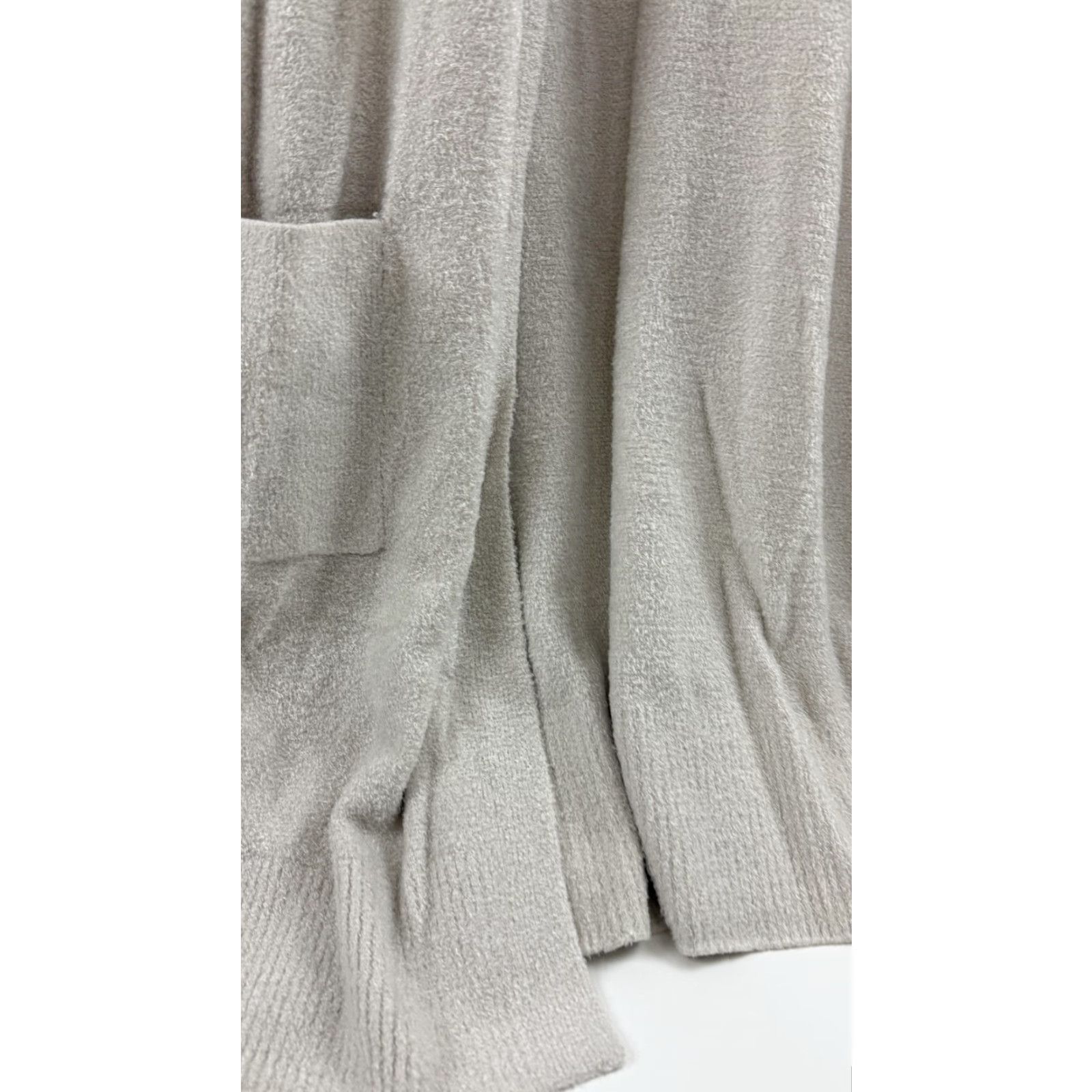 Vintage Barefoot Dreams CozyChic Lite Cardigan Womens L/XL Beige Knit Sweater BDWCL23043 Size L / US 10 / IT 46 - 2 Thumbnail