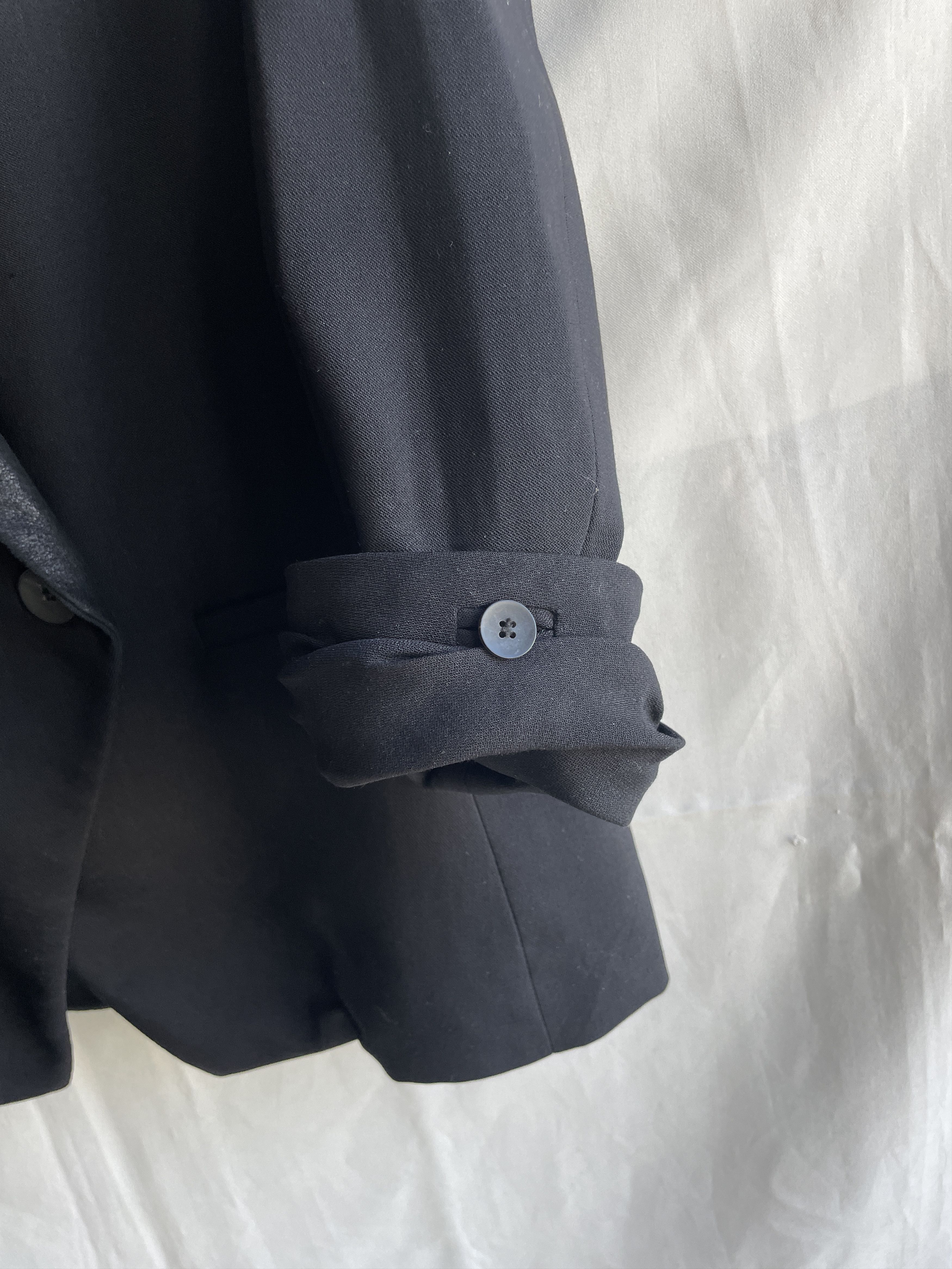 Helmut Lang Helmut Lang Leather Wool Ruched Sleeves Blazer Size S / US 4 / IT 40 - 10 Thumbnail