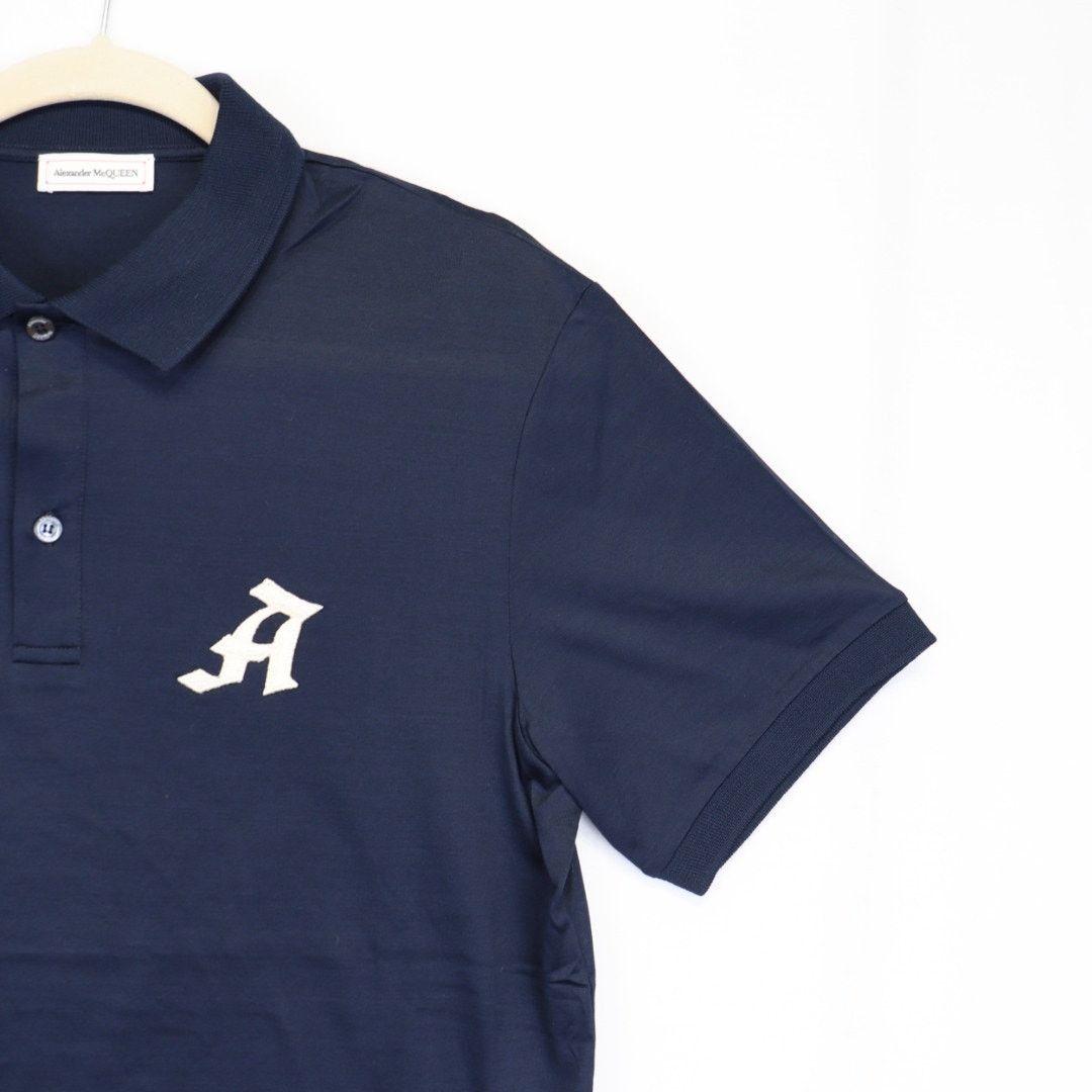 Alexander McQueen o1rshd1 ***Defective / Polo in Navy Blue Size US S / EU 44-46 / 1 - 2 Thumbnail