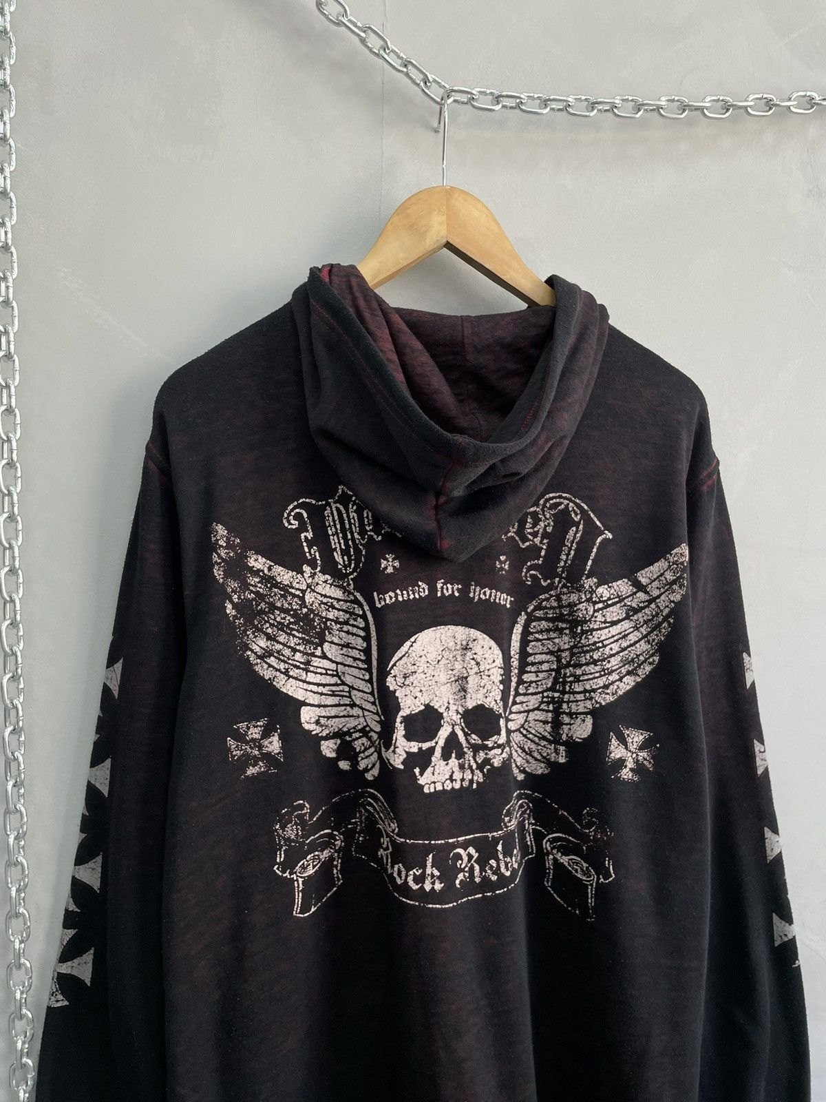 Other Rare skull affliction style hoodie y2k hype Size US L / EU 52-54 / 3 - 5 Thumbnail