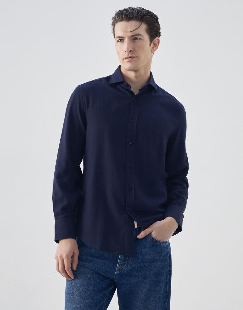 Brunello Cucinelli o1w1db10924 Shirt in Blue Size US XXL / EU 58 / 5 - 1 Preview