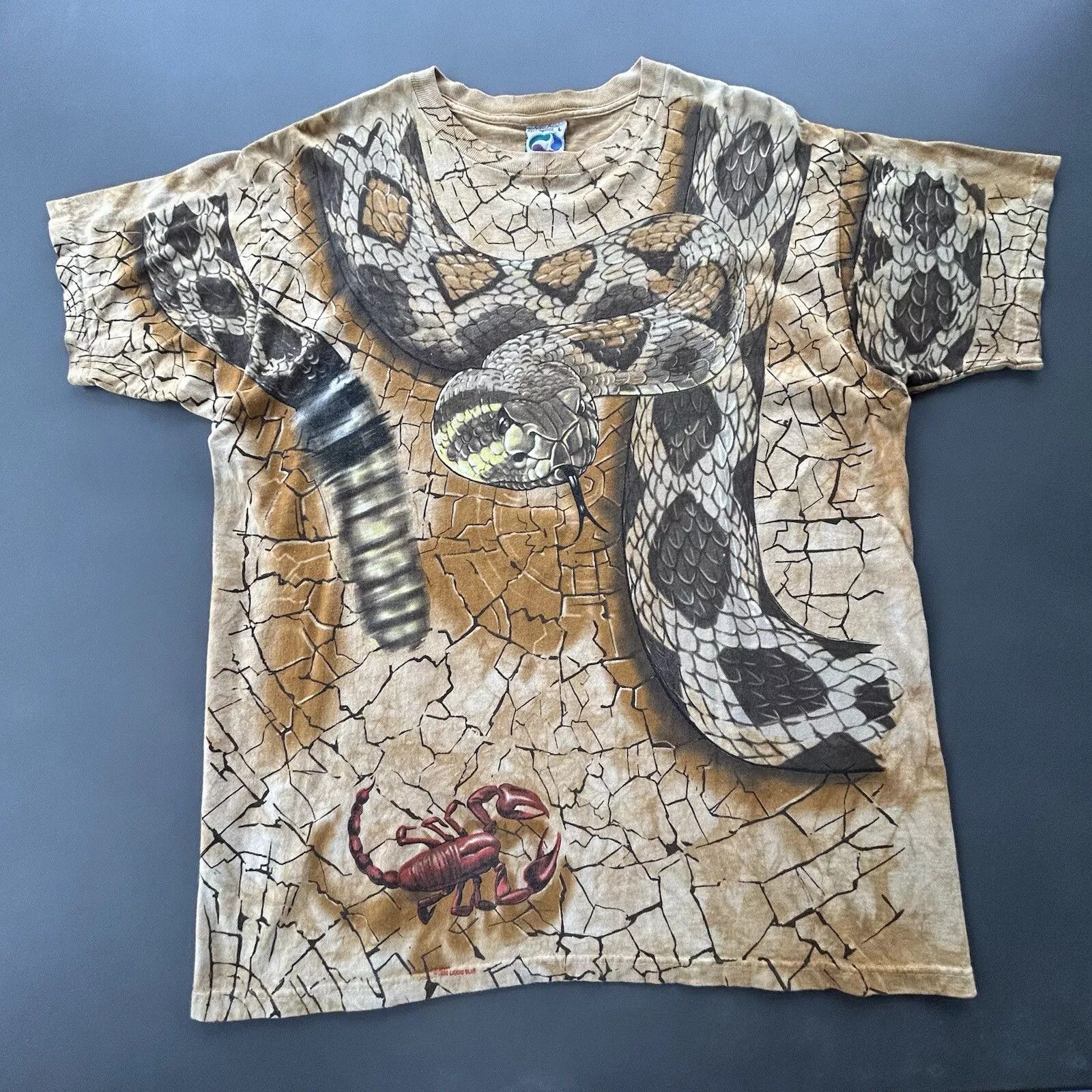 Liquid Blue Vintage 1996 Snake Python Rattle Snake Brown Size US L / EU 52-54 / 3 - 1 Thumbnail