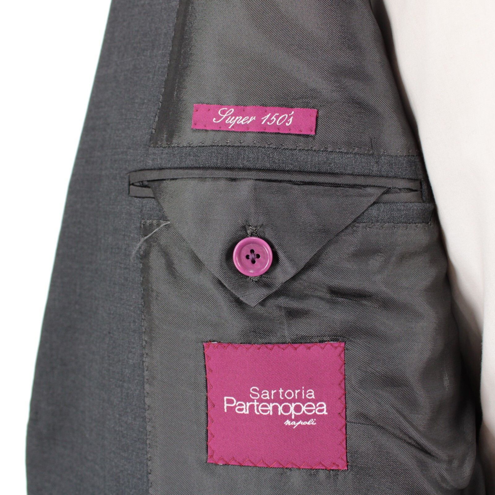 Sartoria Partenopea Sartoria Partenopea Suit Size US 46 Long in Gray Size 46R - 6 Thumbnail