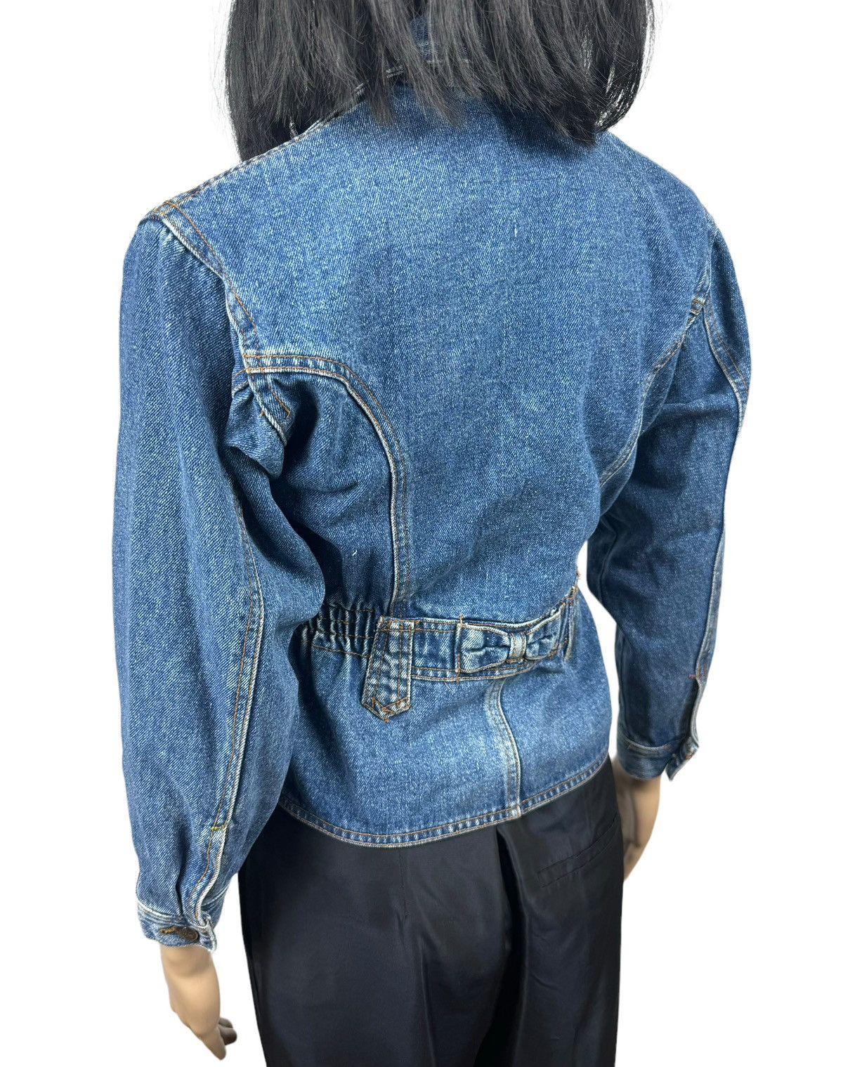 Versace Jeans Couture × Vintage Vintage Versace 1980s Denim Heart Biker Jacket size XS Size XS / US 0-2 / IT 36-38 - 10 Thumbnail