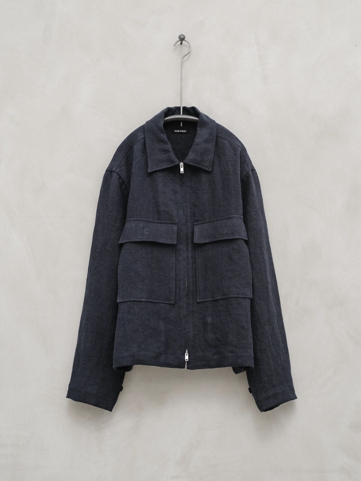 Evan Kinori Bellow Pocket Jacket Lambswool Herringbone | Grailed