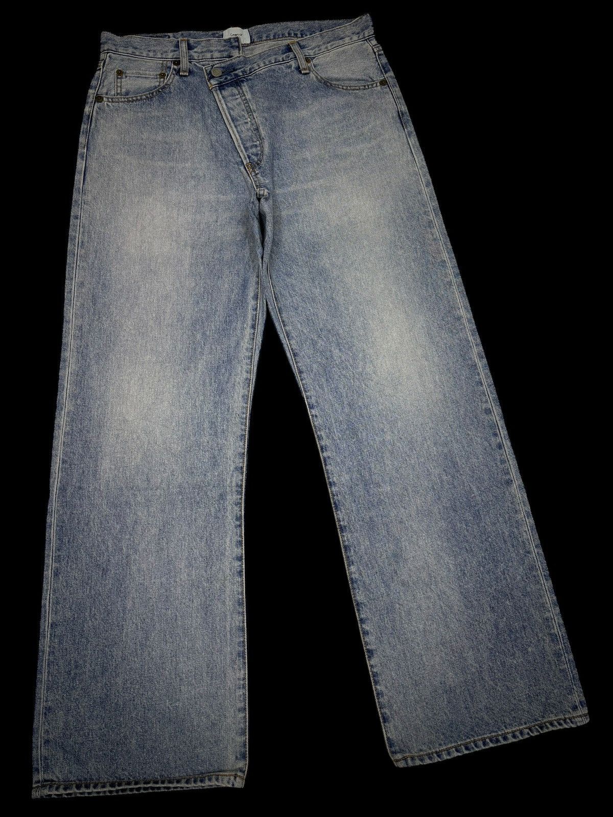 20471120 INSANE Slanted Fly Wide Leg Denim Baggy Jeans Ungrid 2114071 Size US 33 - 4 Thumbnail